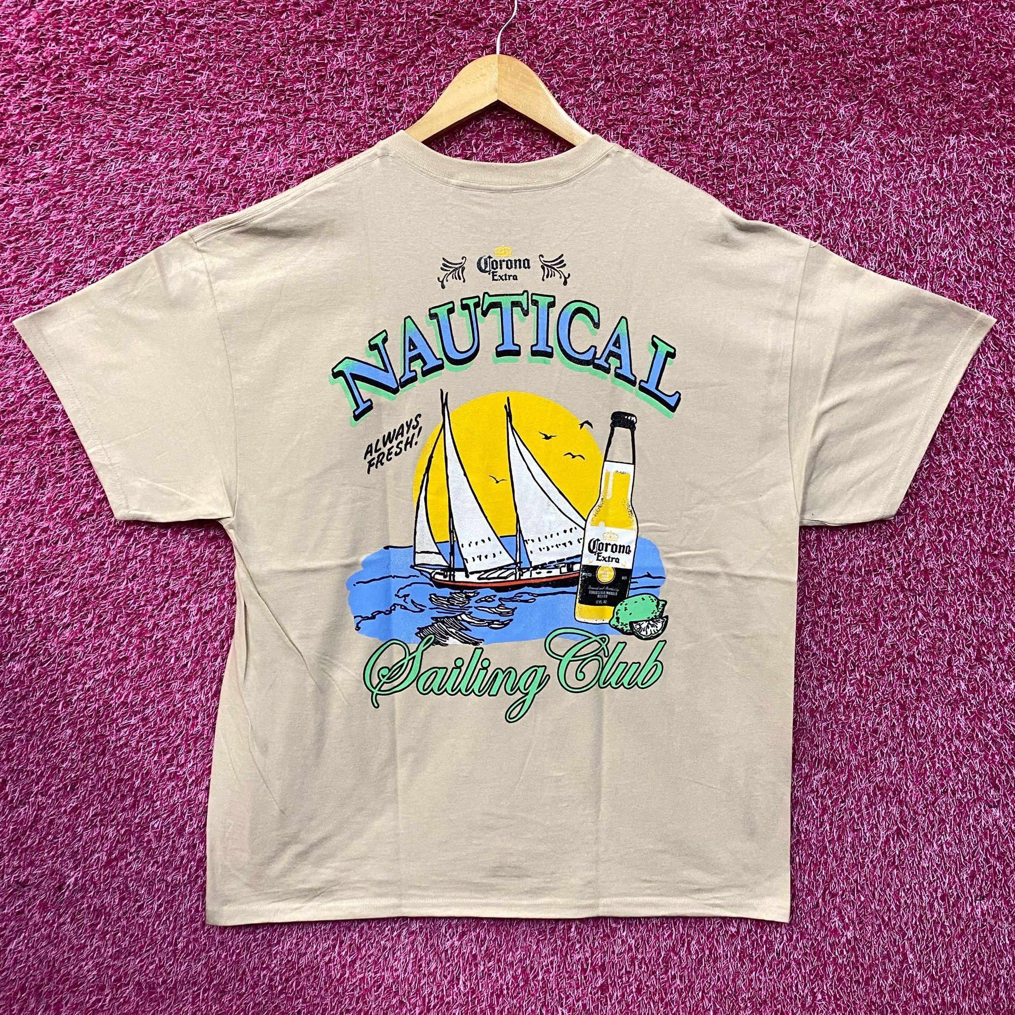 Ripple Junction Corona Extra Sailing Club Nautical Beige Promo T-Shirt XL Size US XL / EU 56 / 4 - 1 Thumbnail