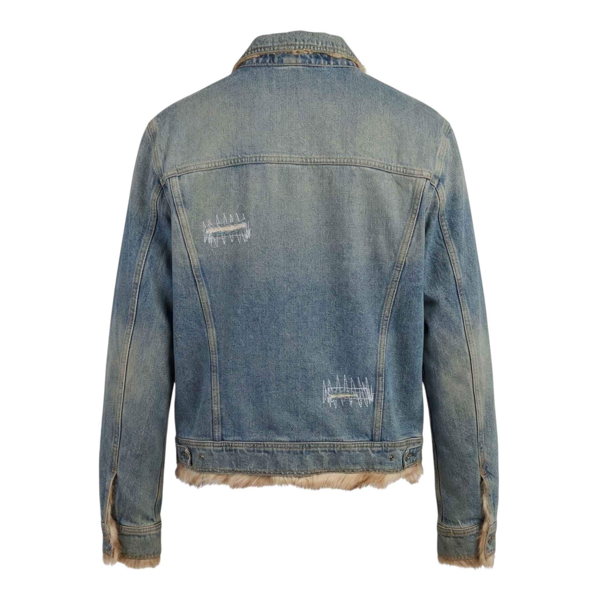 Dolce & Gabbana ARCHIVE VISCACHA FUR DENIM JACKET Size US L / EU 52-54 / 3 - 2 Thumbnail