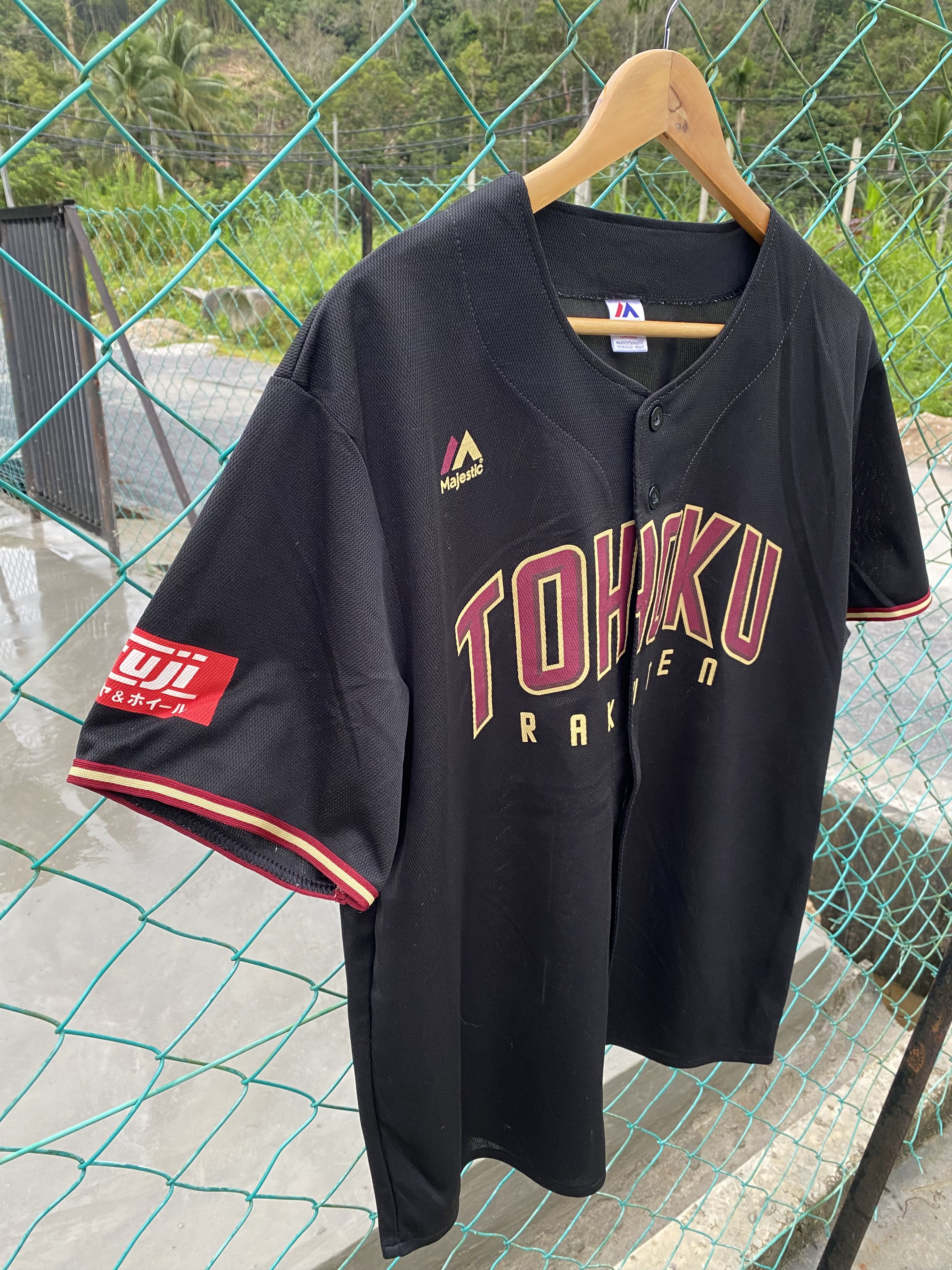 MLB × Majestic Majestic Tohoku Rakuten spellout baseball jersey Size US L / EU 52-54 / 3 - 3 Thumbnail