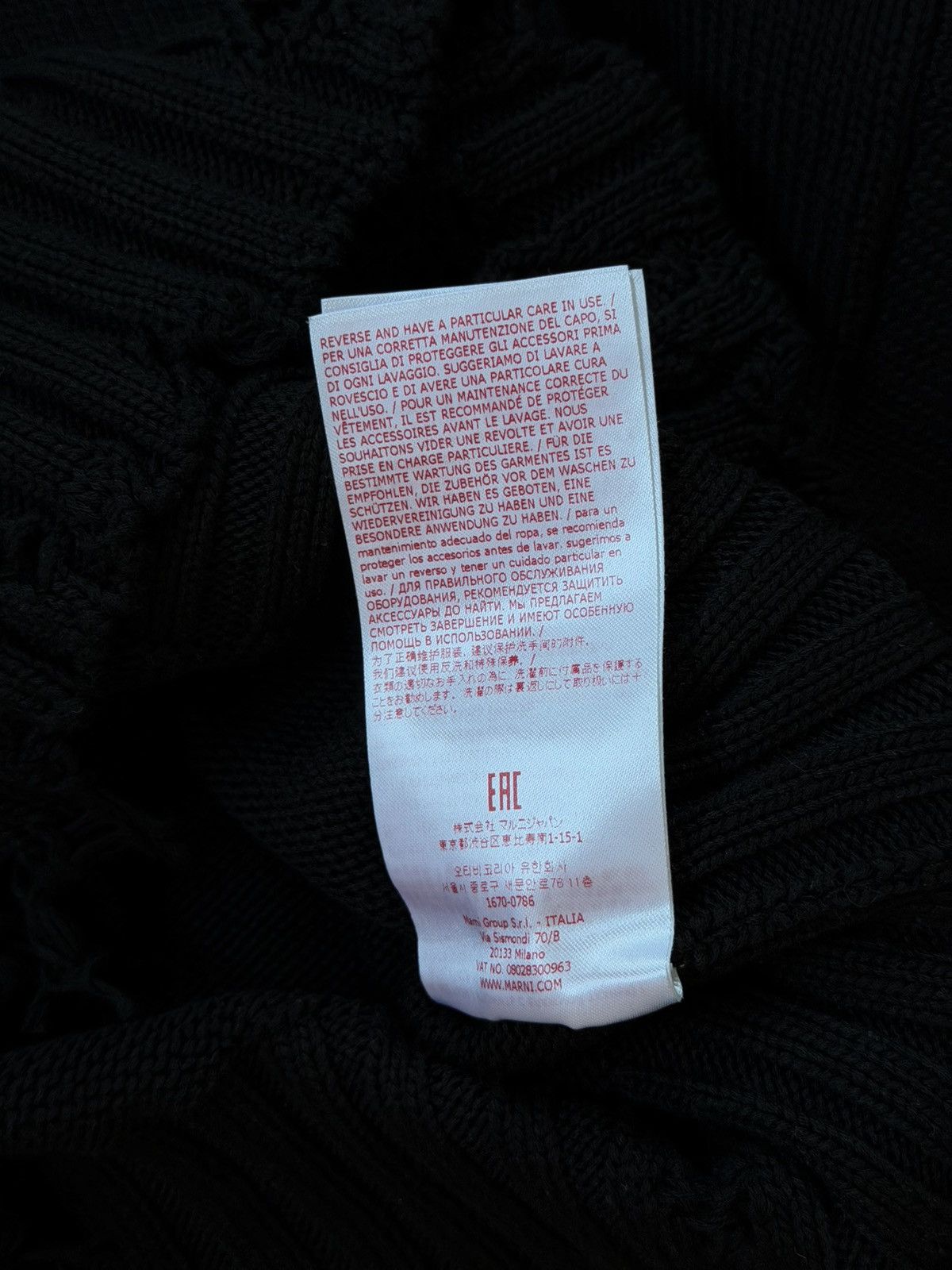Marni Marni Distressed Knit Sweater – Black (Size 48) Size XL / US 12-14 / IT 48-50 - 4 Thumbnail
