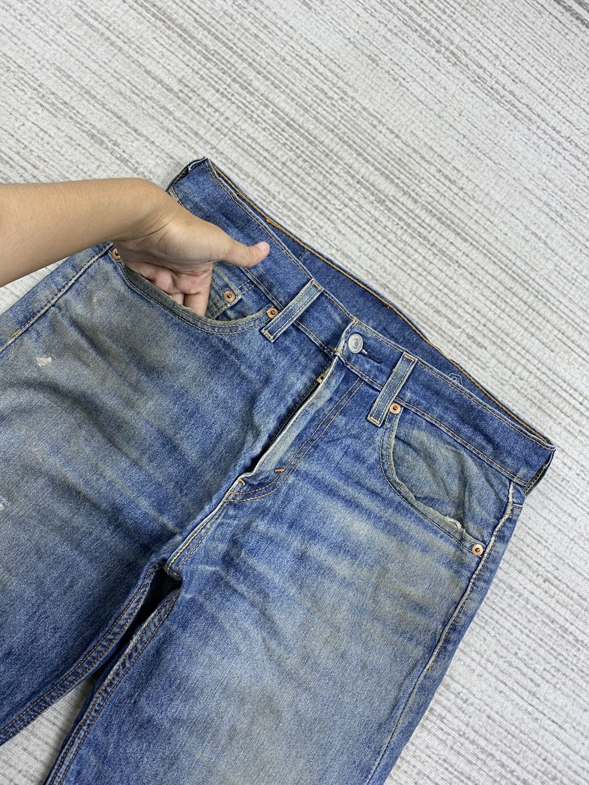 Levi's Vintage Levi’s 502 Distressed Slim Fit Denim Pants Size US 30 / EU 46 - 9 Thumbnail