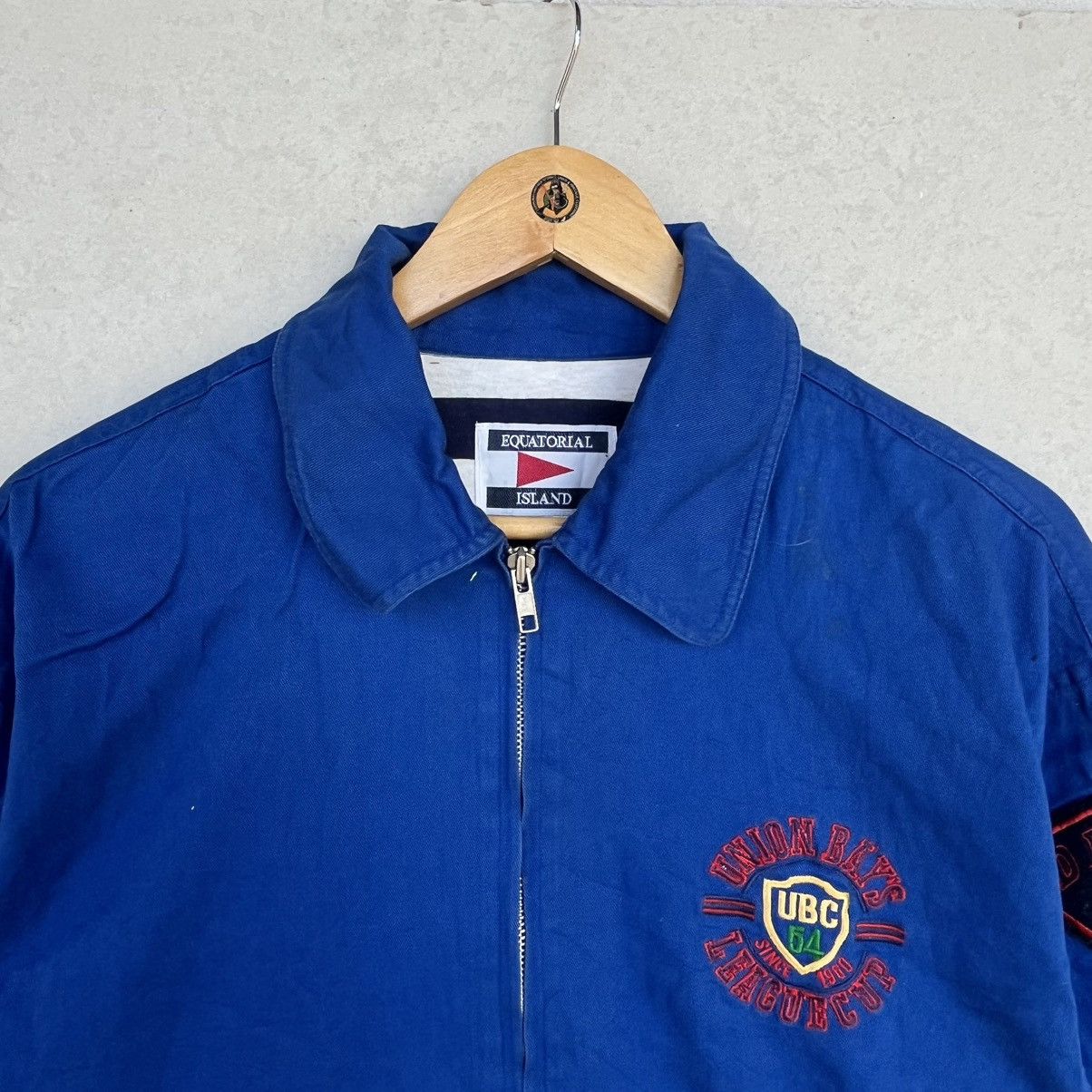 Other Vintage 90s Equatorial Island Zip Up Jacket Blue Colour Size US L / EU 52-54 / 3 - 4 Thumbnail