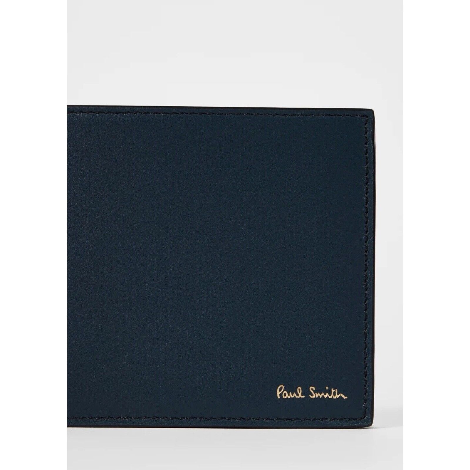Paul Smith NWT $250 Navy Paul Smith Multi-stripe Leather Wallet. Italy. Size ONE SIZE - 4 Thumbnail