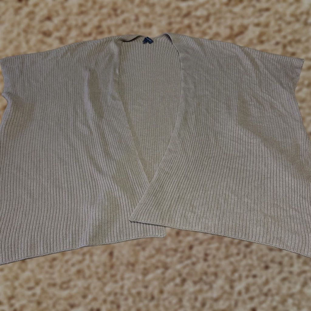 Vintage The Limited Sweater Cape Womens One Size Beige Viscose Nylon Wool Knit Poncho Size ONE SIZE - 1 Thumbnail