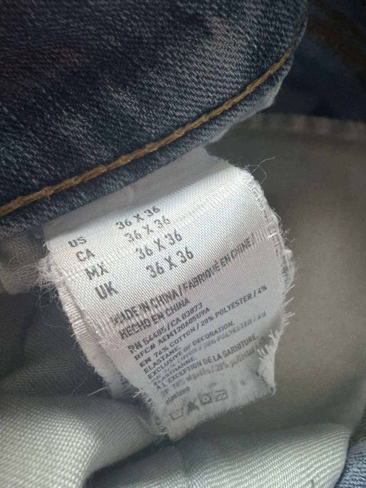 American Eagle Outfitters TALL GUYS!! Distressed Slim Straight Jeans Size US 36 / EU 52 - 5 Thumbnail