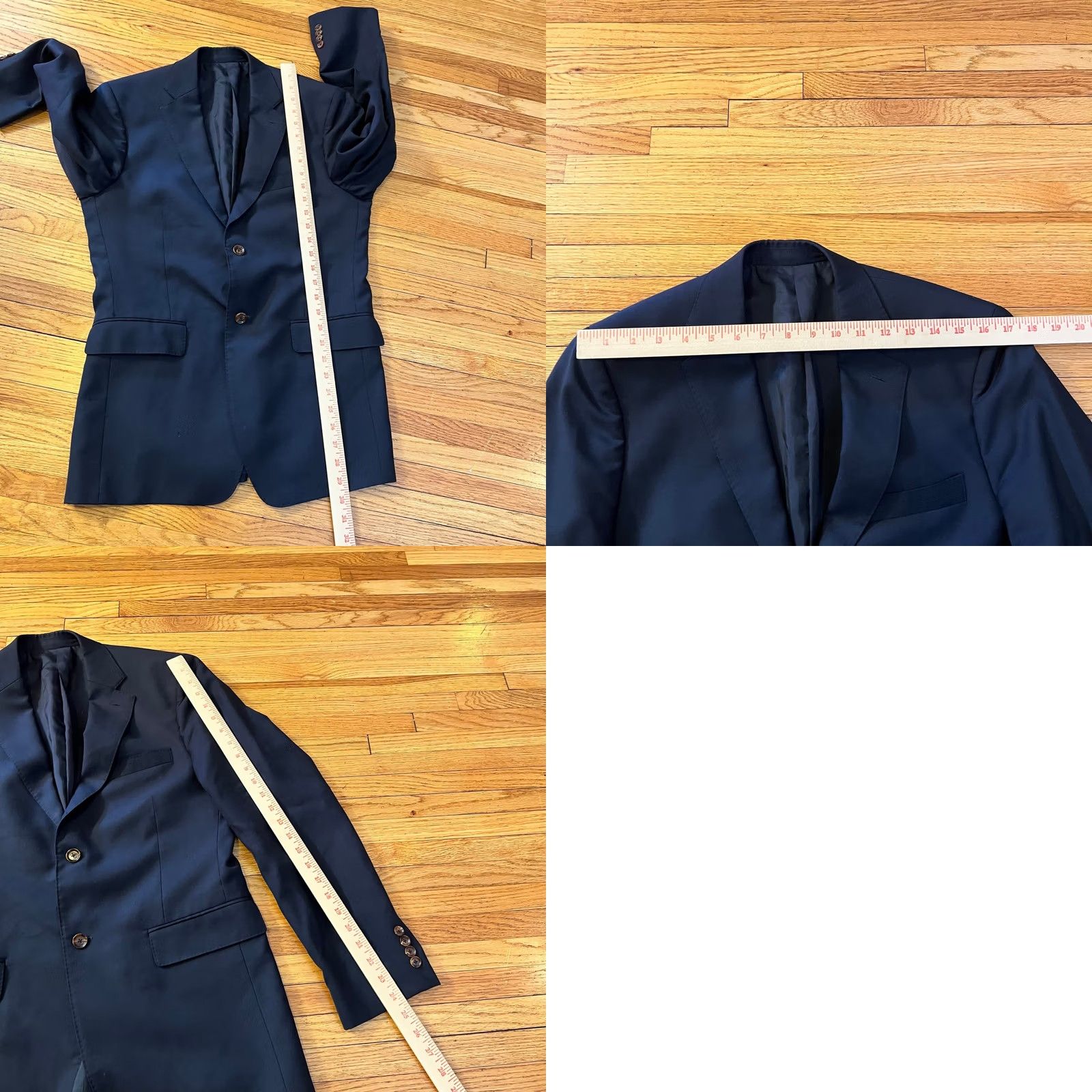 Doublet Jack Spade Blazer Mens 38 R Blue Wool Super 100 2 Button Double Vent Sport Coat Coat Mens 38 R Blue Wool Super 100 2 Button Double Vent Sport Coat Size 38R - 9 Thumbnail