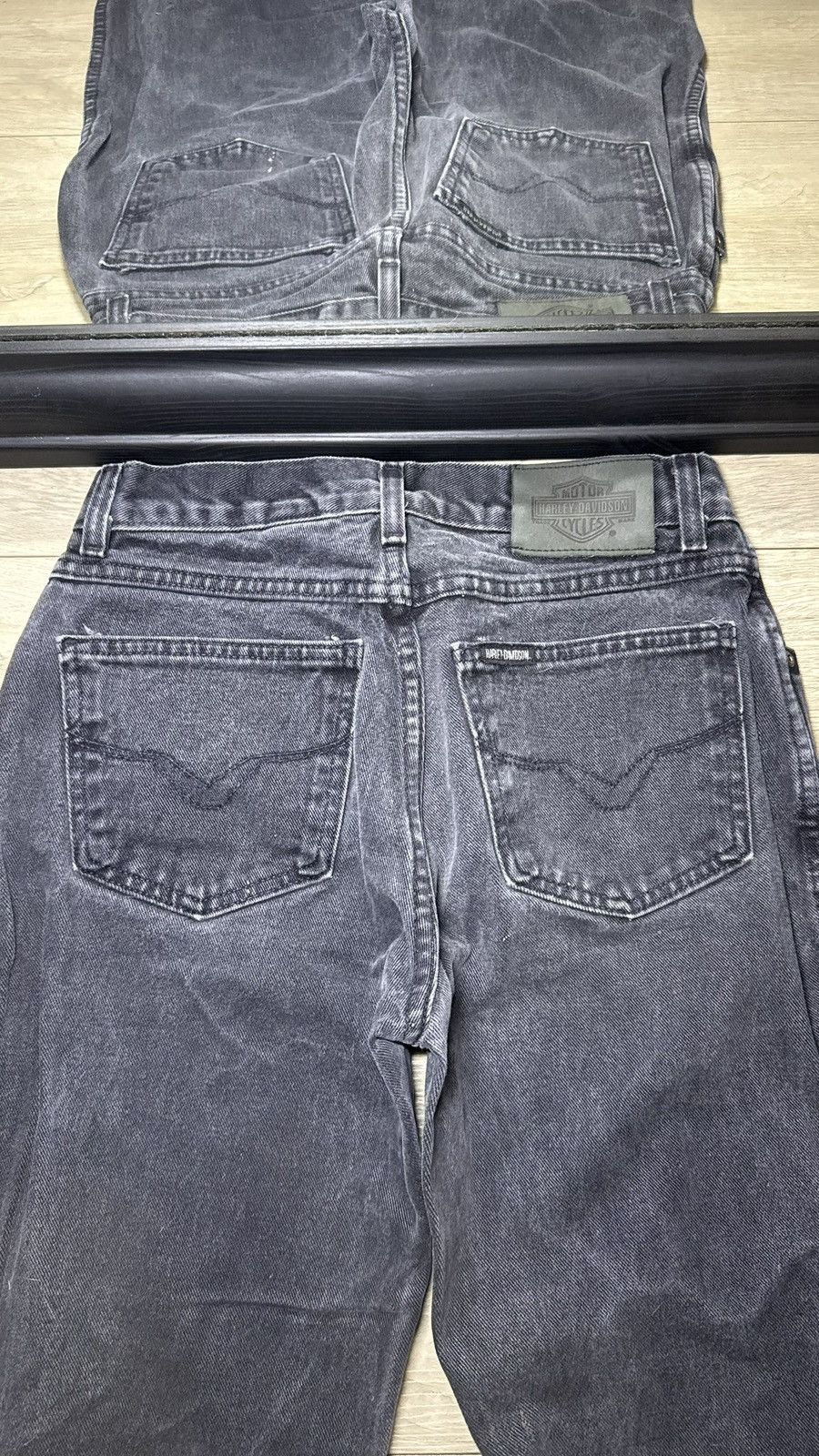 Harley Davidson Y2K 2000s Harley Davidson Black Denim Jean Straight Baggy Size US 34 / EU 50 - 5 Thumbnail