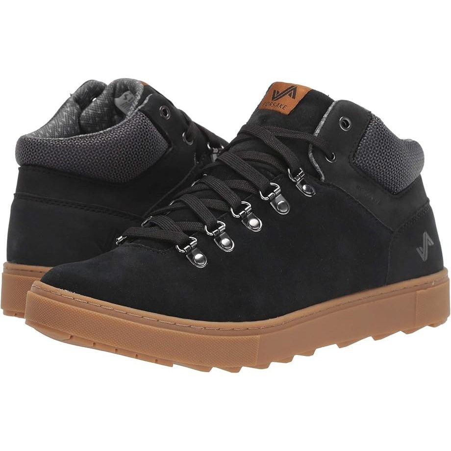 Forsake Lucie Mid Sneakers Nubuck Suede Waterproof Black 7.5