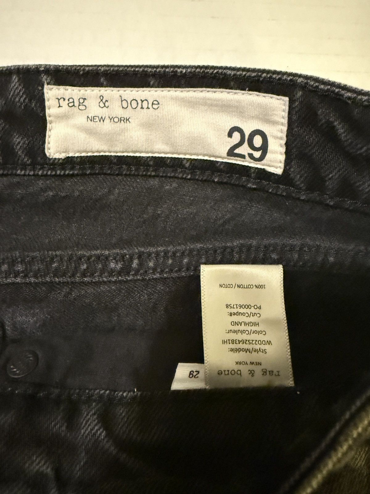 Rag & Bone Rag & Bone Women Black Dre Low Rise Slim Boyfriend Jean-29 Size 29" - 2 Thumbnail
