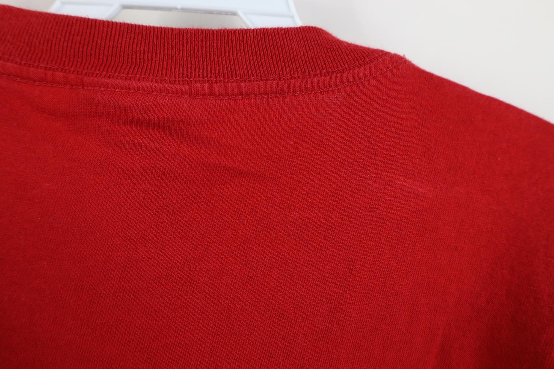 Tommy Hilfiger Vintage 90s Tommy Hilfiger Center Logo T-Shirt Red Cotton Size US XL / EU 56 / 4 - 8 Thumbnail
