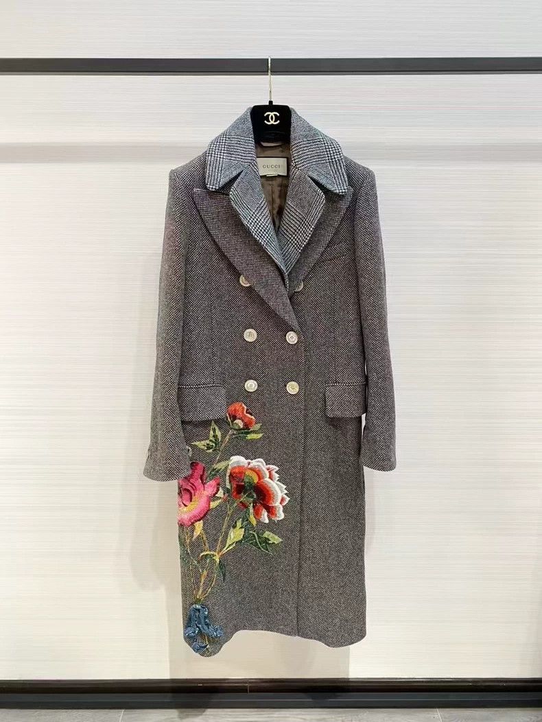 Gucci Gucci Embroidered Wool Long Coat Size US L / EU 52-54 / 3 - 1 Thumbnail