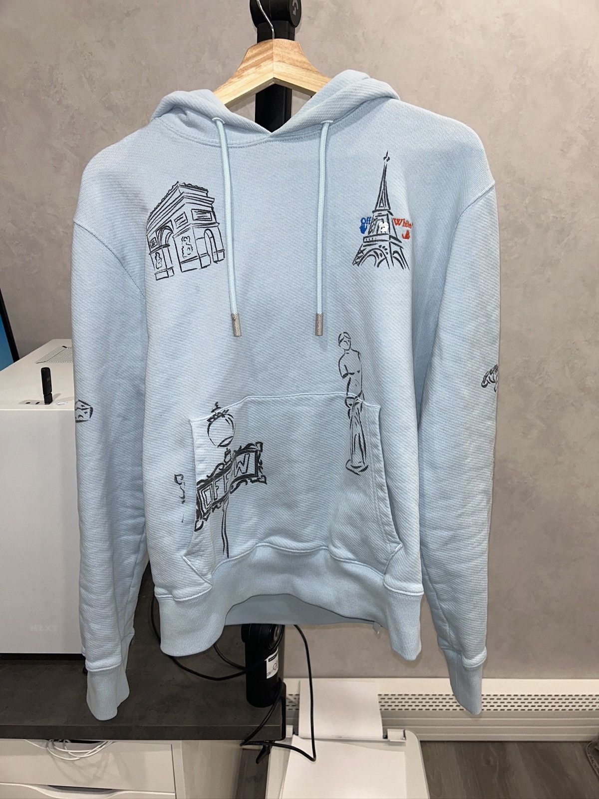 Off-White 1 OF 1 OFF WHITE X PARIS EXCLUSIVE HOODIE Size US M / EU 48-50 / 2 - 2 Thumbnail