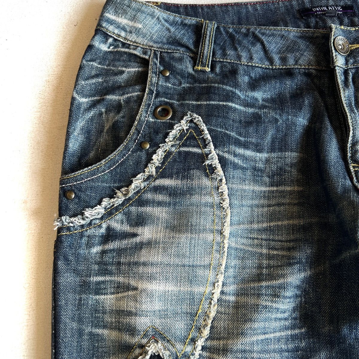 If Six Was Nine In The Attic Washed denim 2000s Size US 37 - 4 Thumbnail