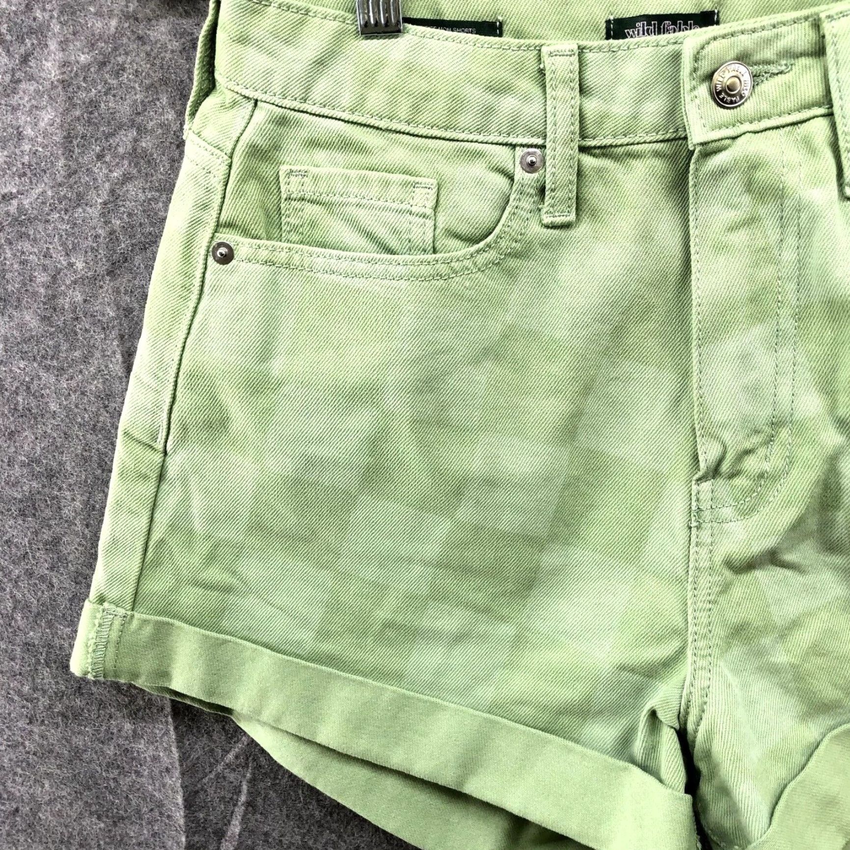 Vintage Wild Fable Shorts Womens Size 4 / 27 Green Check Plaid HIghest Rise Womens Size 27" / US 4 / IT 40 - 4 Thumbnail