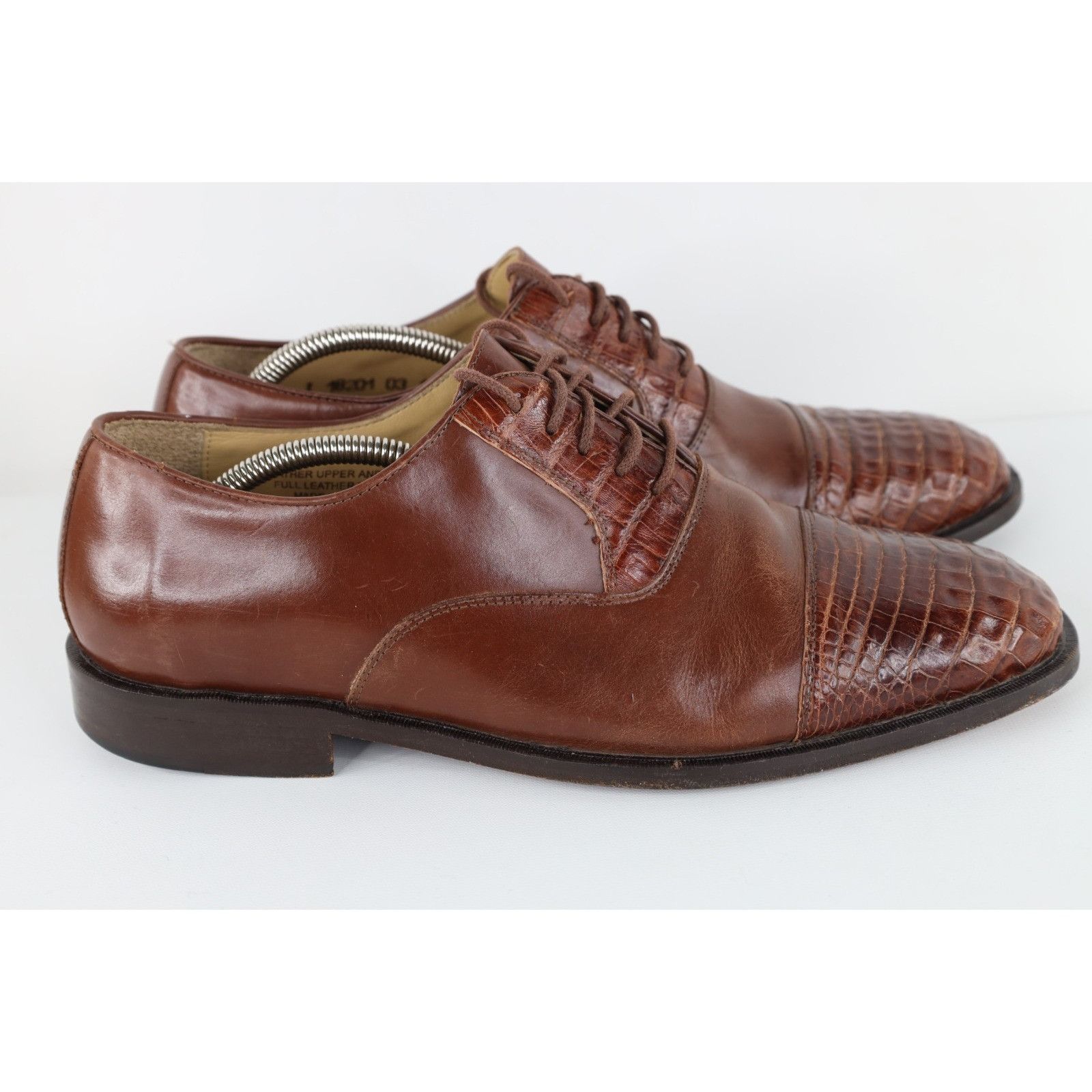 Florsheim Florsheim Imperial Caiman Alligator Leather Cap Shoes Size US 11.5 / EU 44-45 - 4 Thumbnail