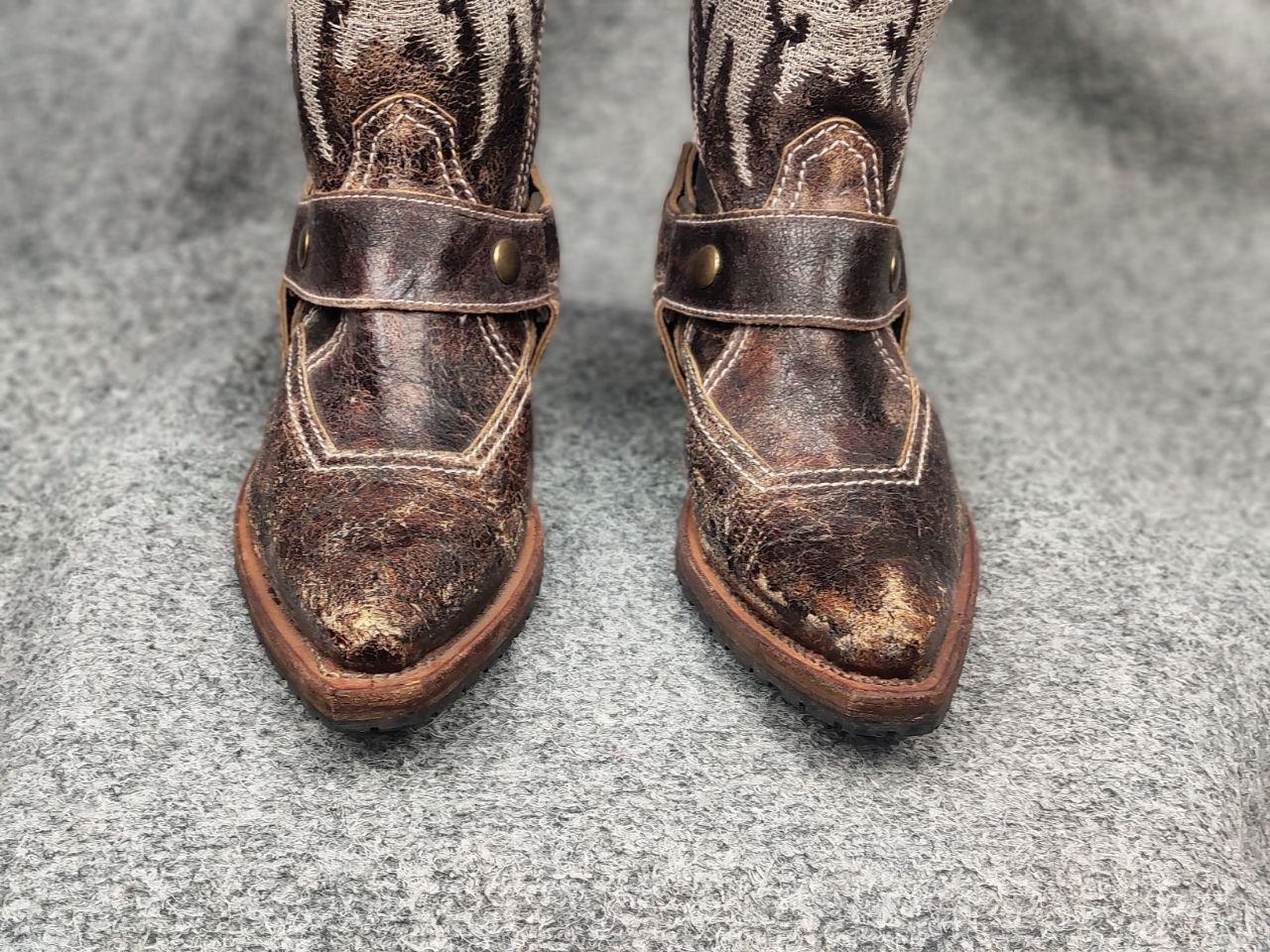 Sancho Boots Vintage Sancho Boots Barbados Textured embroidered leather Size US 6 / IT 36 - 5 Thumbnail