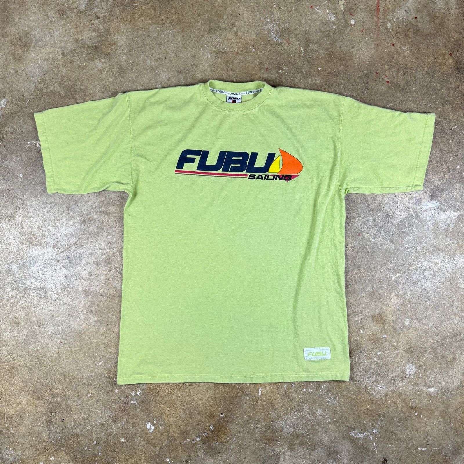 Fubu Vintage FUBU Sailing T-Shirt Men’s XL Green Y2K Streetwear Size US XL / EU 56 / 4 - 1 Thumbnail