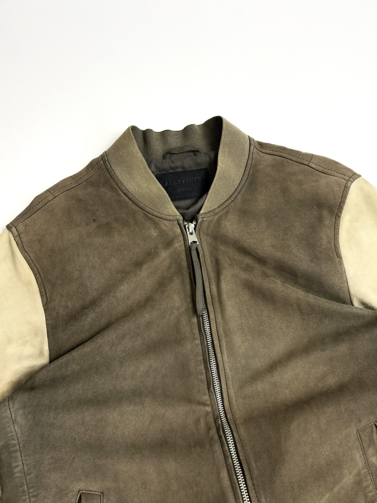 Allsaints Vintage AllSaints Leather Bomber Jacket Double Colour y2k Size US M / EU 48-50 / 2 - 4 Thumbnail
