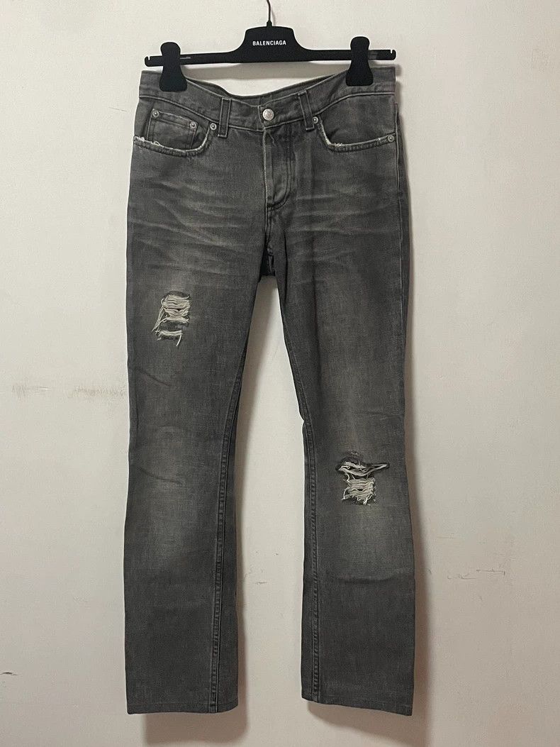 Helmut Lang HELMUT LANG Wash black ripped jeans Size US 27 - 1 Thumbnail