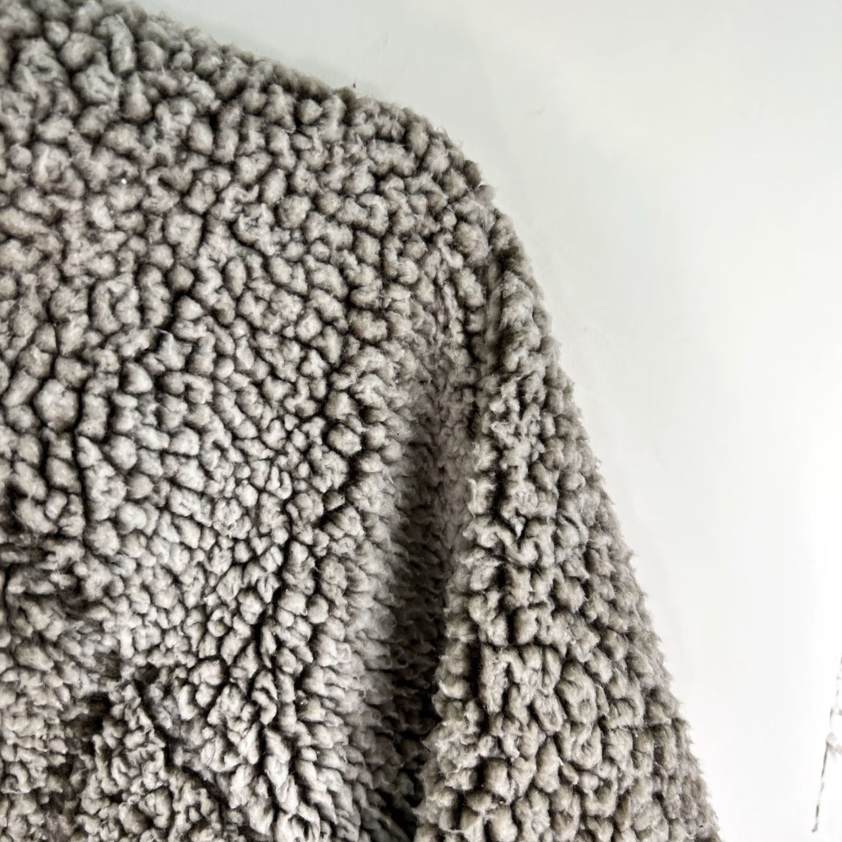 Vintage Cozy Sherpa Brown Khaki Sherpa 1/4 Zip Pullover Sweater Women's Size L Size XXL / US 16-18 / IT 52-54 - 2 Thumbnail
