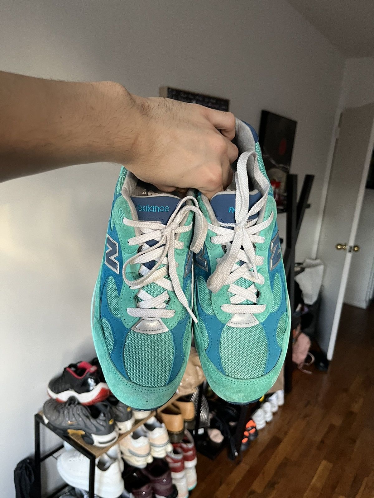New Balance New balance 992 Blue Silver Metallic miu made in USA Size US 9.5 / EU 42-43 - 2 Thumbnail