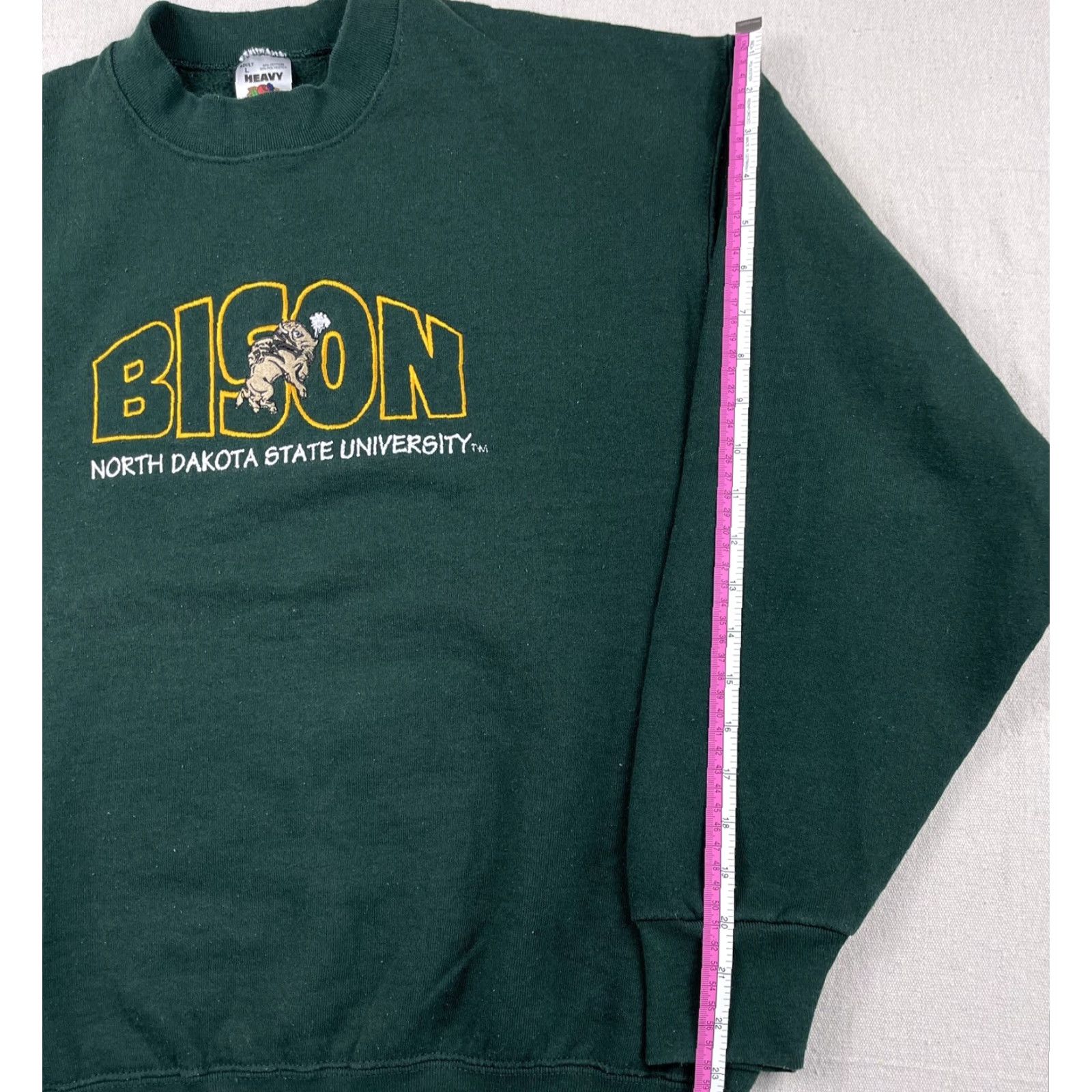 Fruit Of The Loom Vtg 90s North Dakota State University Crewneck Sweatshirt Sz L Bison Made In USA Size US L / EU 52-54 / 3 - 6 Thumbnail