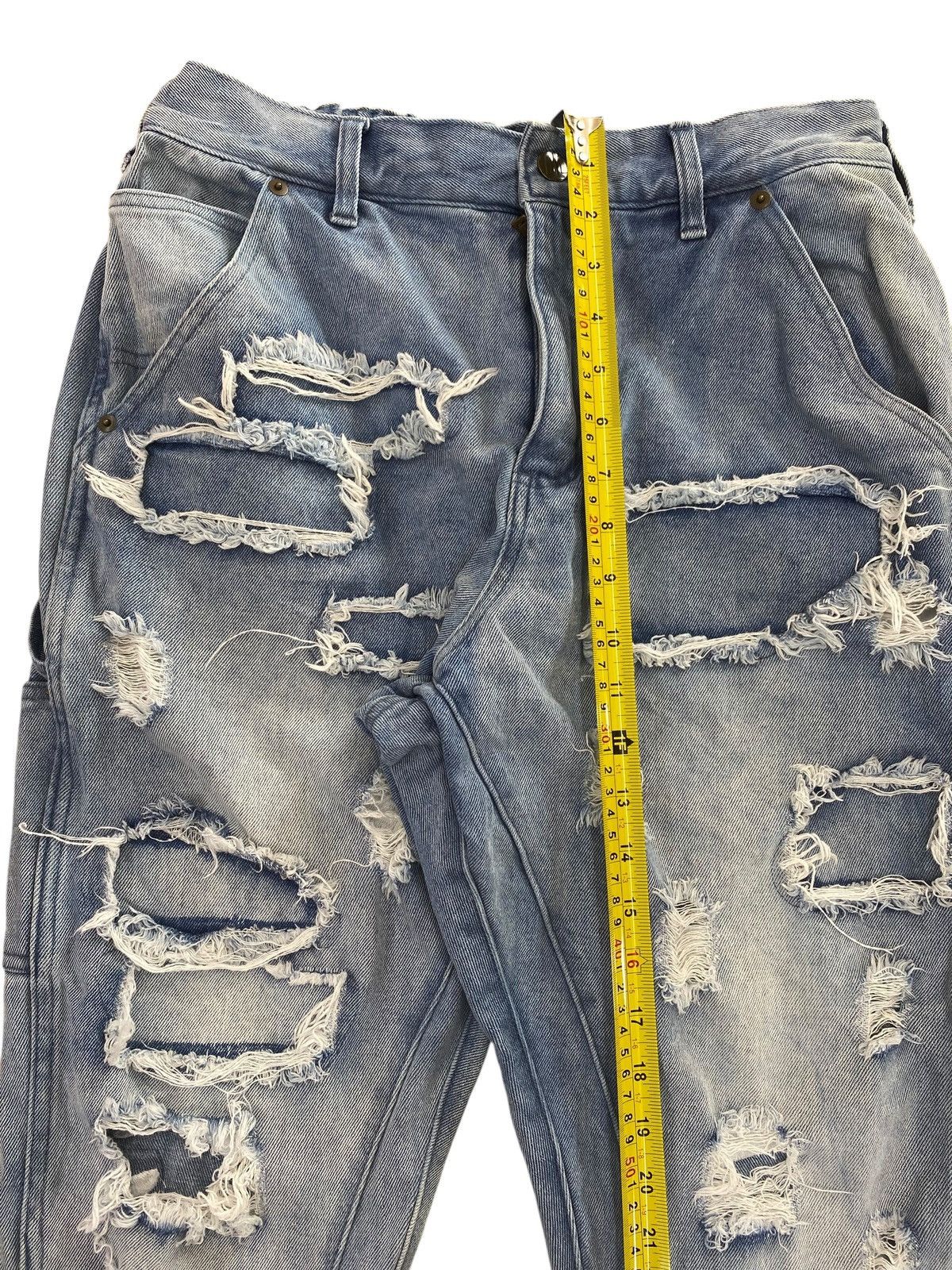 If Six Was Nine Japanese Brand Dualism Distressed Patchwork Faded Jeans Size US 30 / EU 46 - 10 Thumbnail