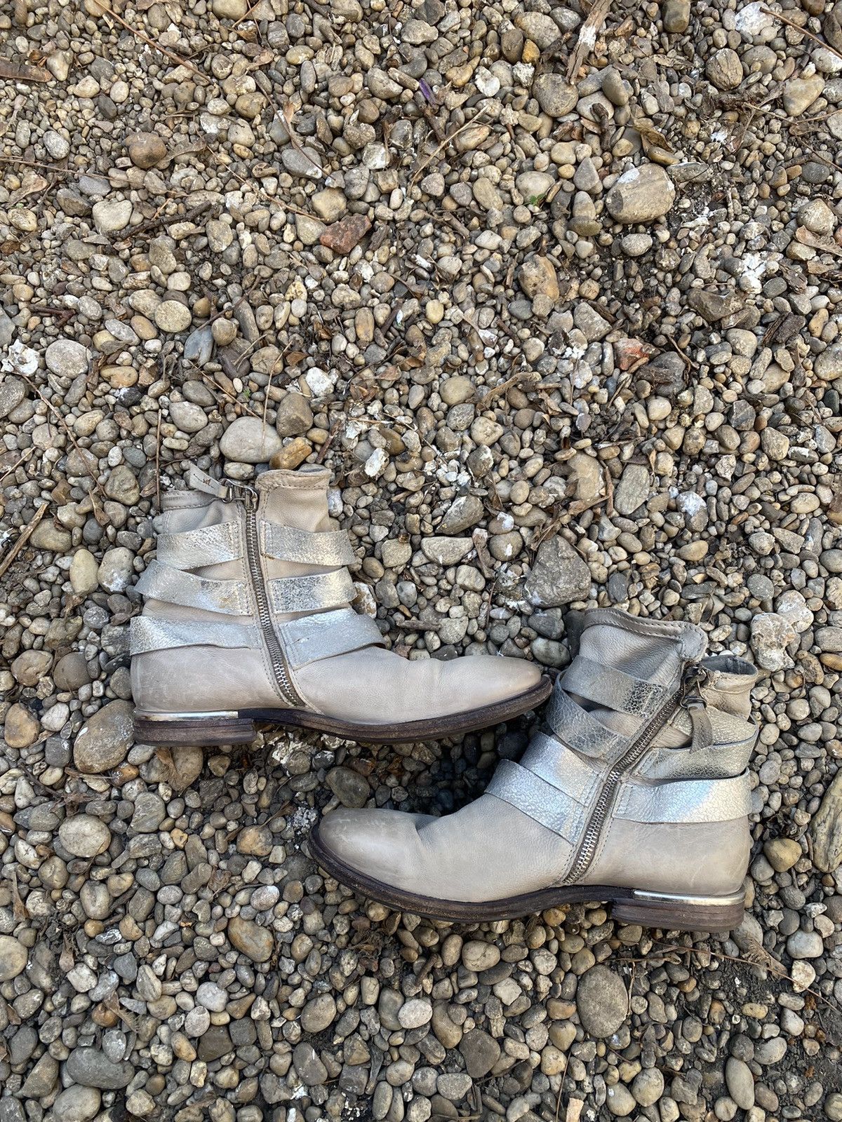 A.S.98 × Vintage Avant-Garde A.s.98 Multistripes Leather Boots Size US 10 / IT 40 - 2 Thumbnail