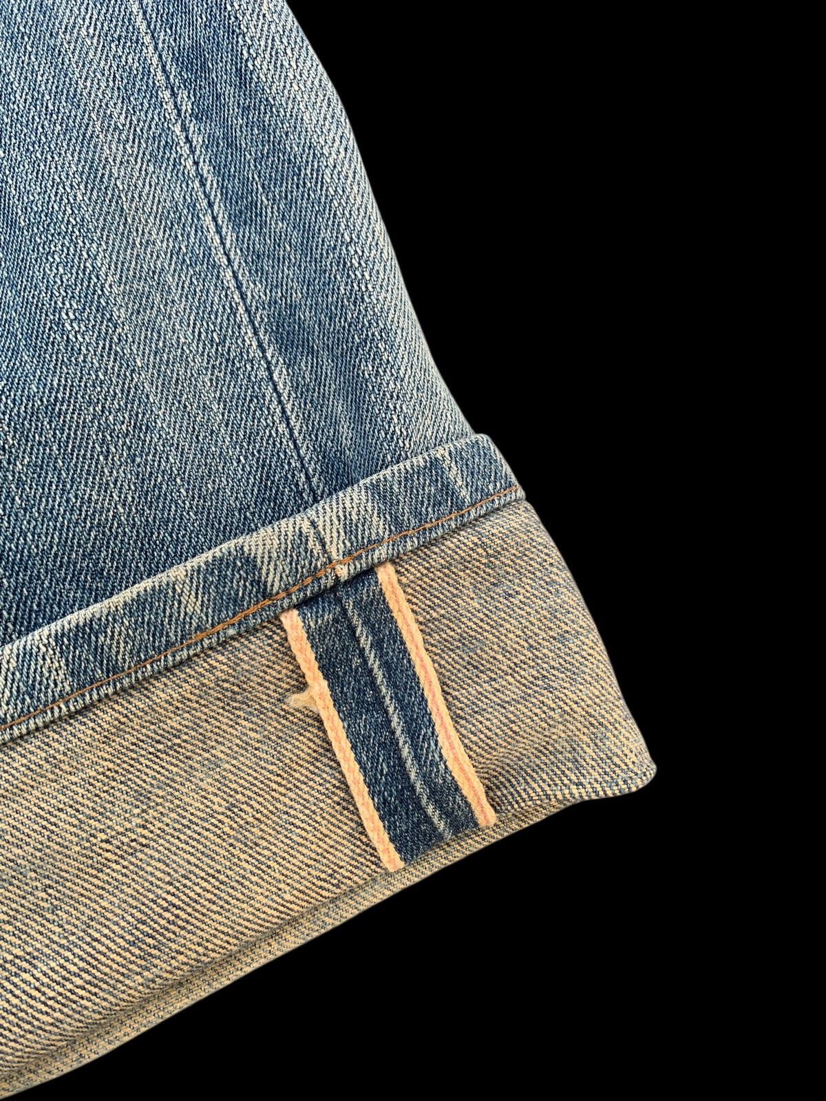 Kapital VINTAGE EDWIN 505 SELVEDGE FADED&RUSTY DISTRESSED DENIM Size US 28 / EU 44 - 10 Thumbnail