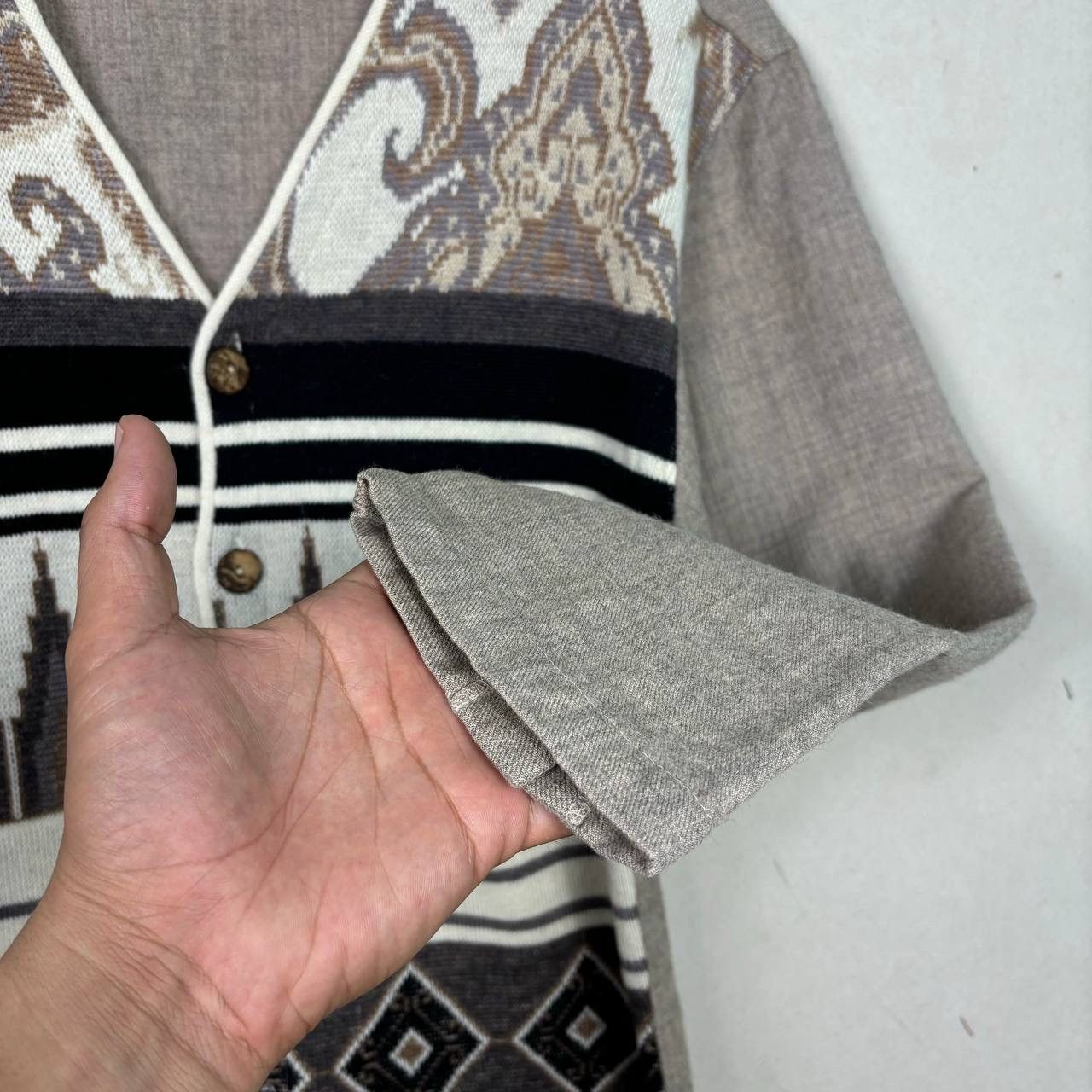 Vintage Vintage Wool Alpaca L’uomo Di Line Due Native Aztec Cardigan Size US M / EU 48-50 / 2 - 5 Thumbnail