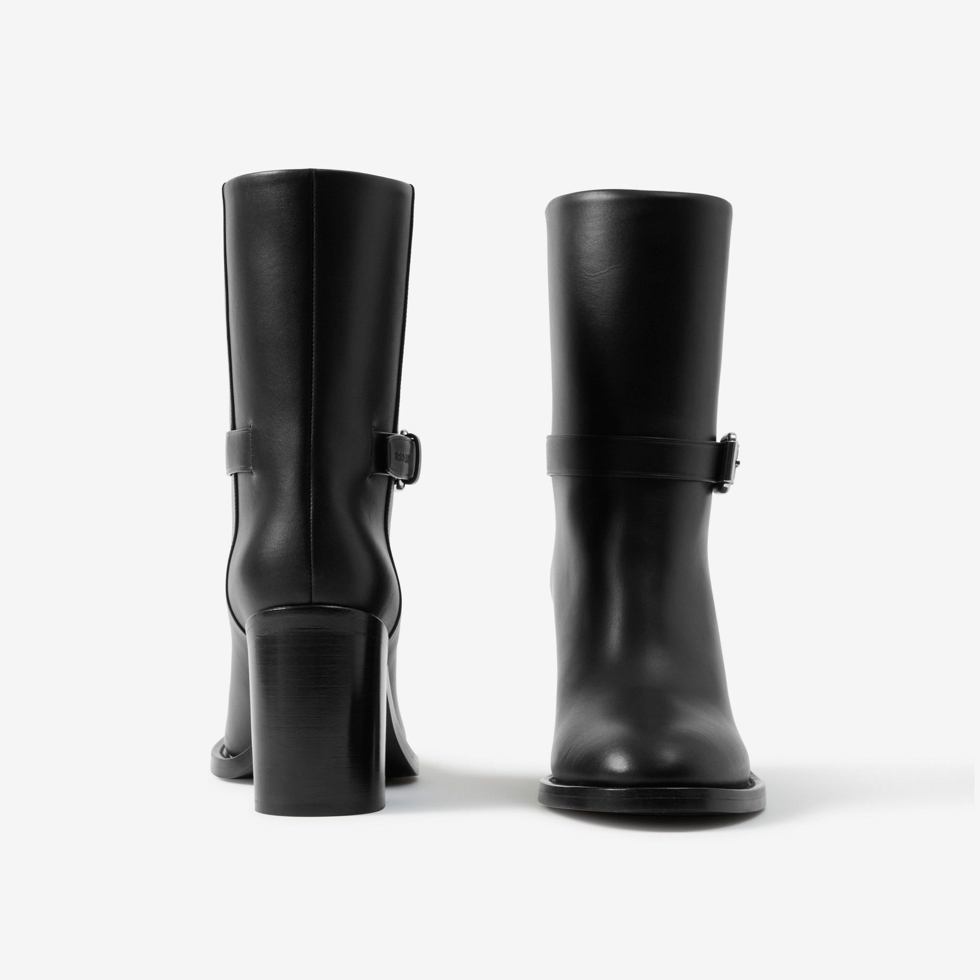 Burberry o1w1db10125 Leather Ankle Boots in Black Size US 11 / IT 41 - 4 Thumbnail