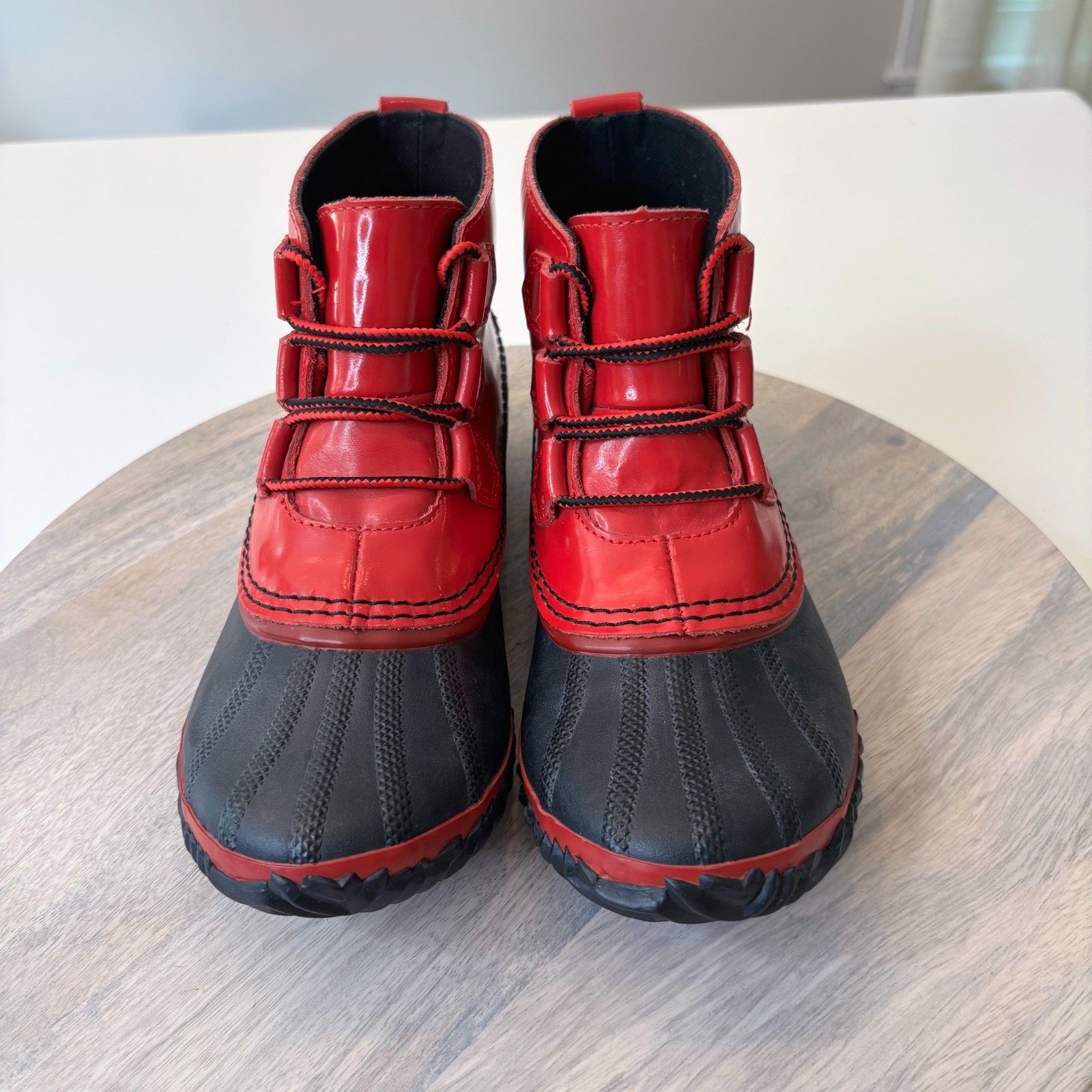 SOREL Sorel Red Duck Boots Waterproof Lace Up Snow Boots Sz 8 Size US 8 / IT 38 - 4 Thumbnail