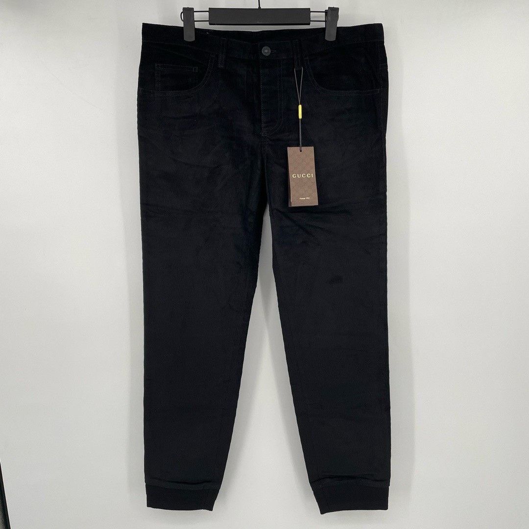 Gucci Gucci black corduroy trousers Nextarrow-2412 Size US 32 / EU 48 - 1 Thumbnail