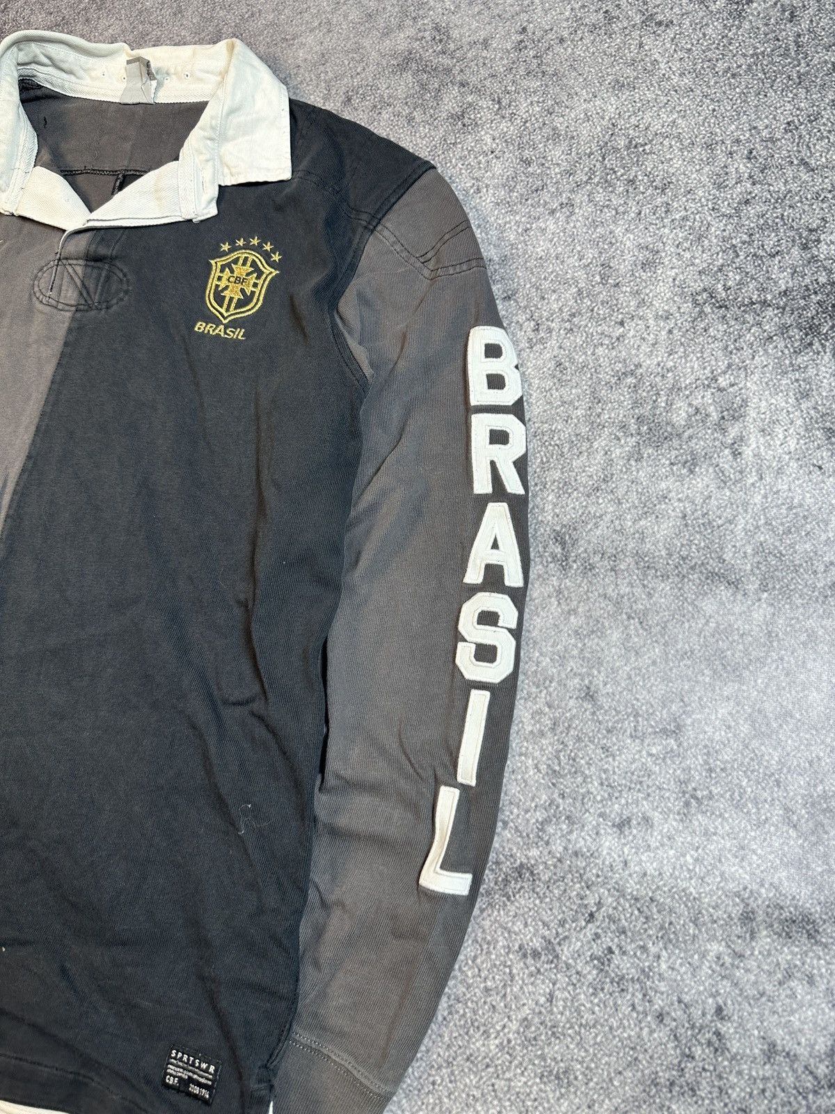 Nike Y2K vintage Nike Brasil 11 Long Rugby Streetwear Jersey XL Size US XL / EU 56 / 4 - 2 Thumbnail