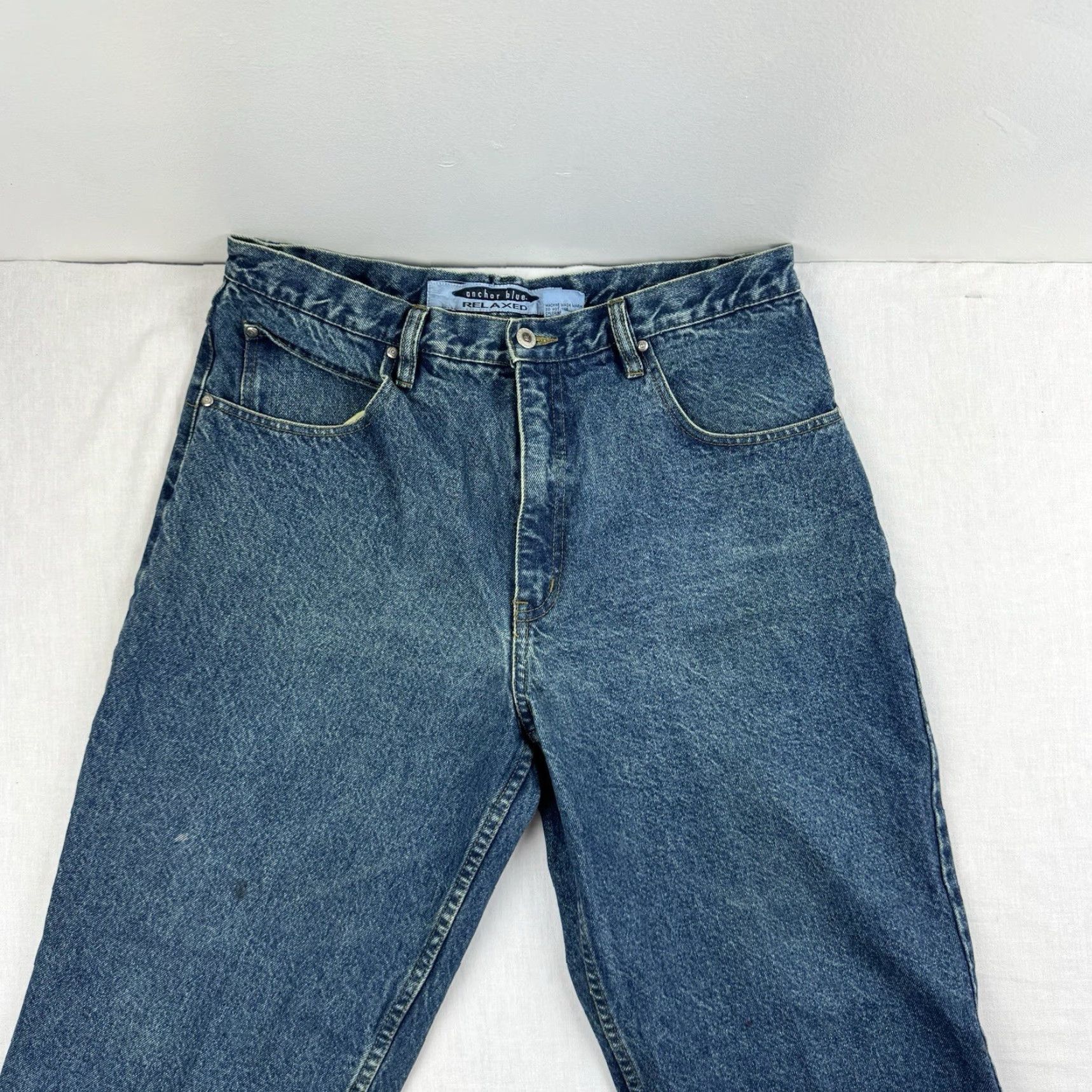Anchor Blue VINTAGE Anchor Blue Jeans Relaxed Men 38x30 Blue Grunge 90s Y2K Hip Hop Skater Punk Size US 38 / EU 54 - 2 Thumbnail