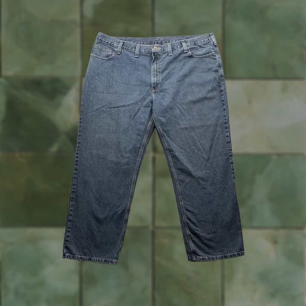 Carhartt Carhartt Jeans Mens 46x30 Relaxed Fit Straight Leg Big Rugged Workwear Blue Size US 30 / EU 46 - 1 Thumbnail