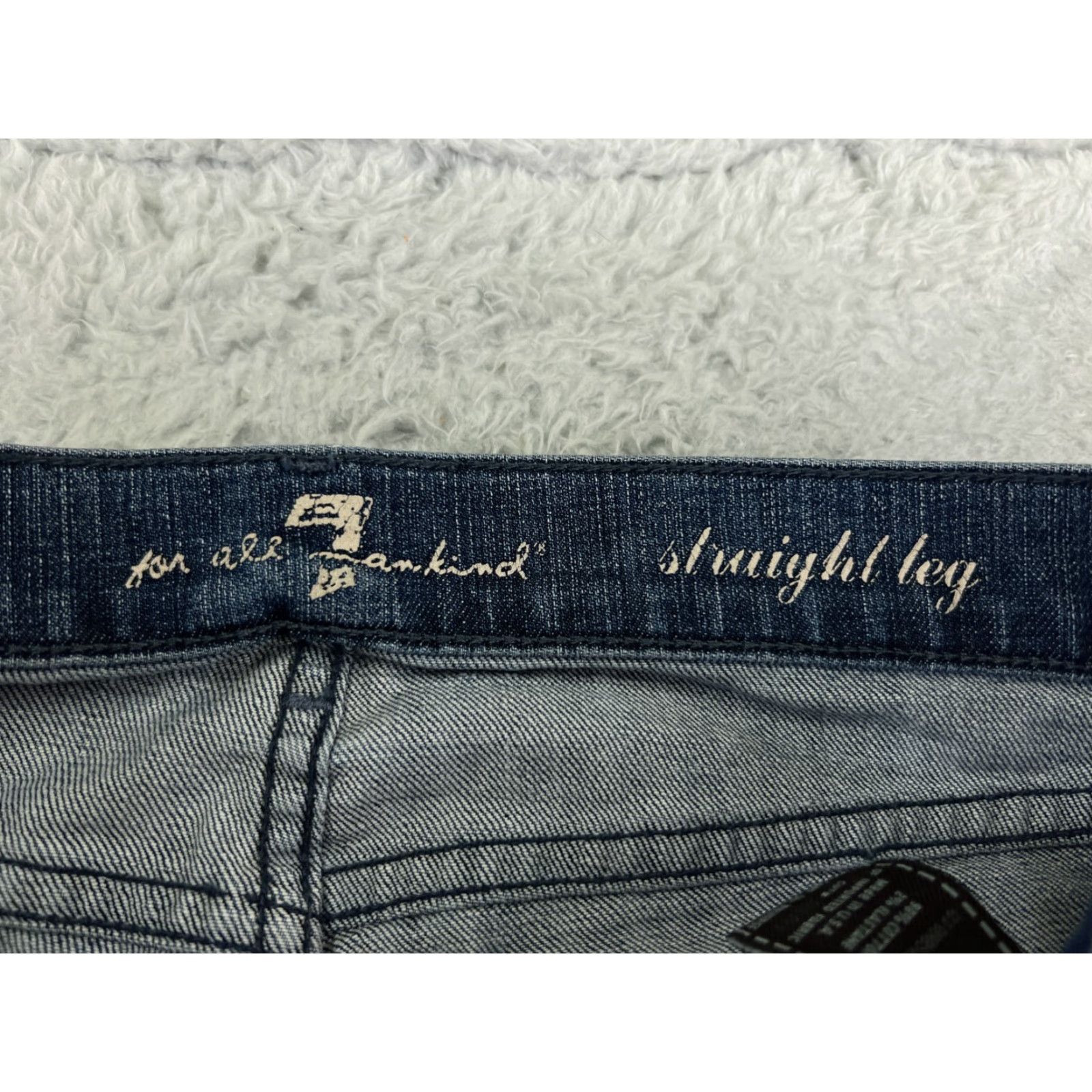 7 For All Mankind 7 For All Mankind Jeans Women's ED Blue Denim 26x32 Straight Fit Regular 5-Pocket Cotton Blend Comfort Stretch Casual Size 26" / US 2 / IT 38 - 3 Thumbnail