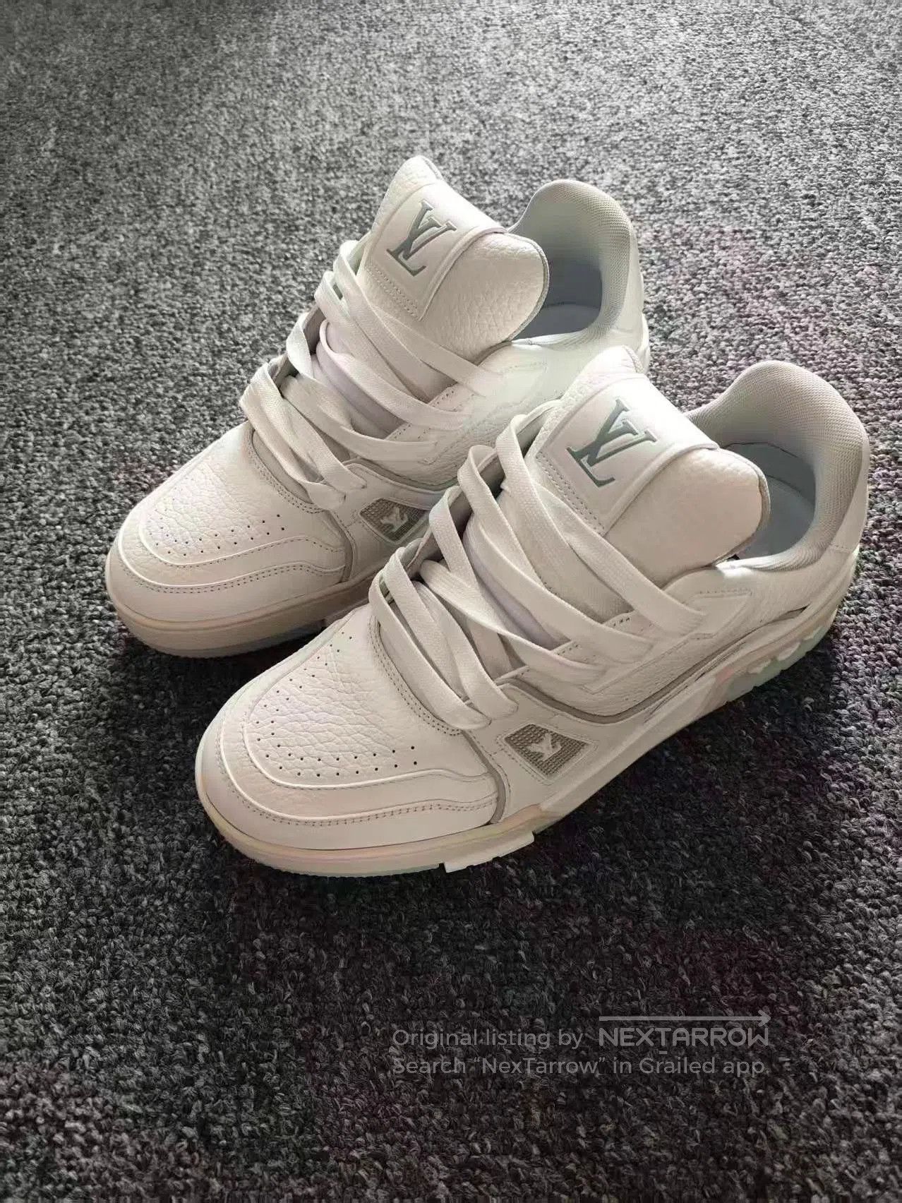 Louis Vuitton White High-Top Sneakers Size 5.5. Size US 5.5 / EU 38 - 2 Thumbnail
