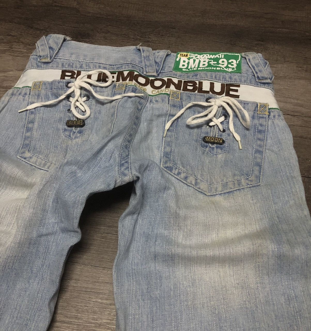 Japanese Brand VINTAGE BLUE MOON BLUE JEANS TEAM HAWAII BMB-93 Size 28" / US 6 / IT 42 - 7 Thumbnail
