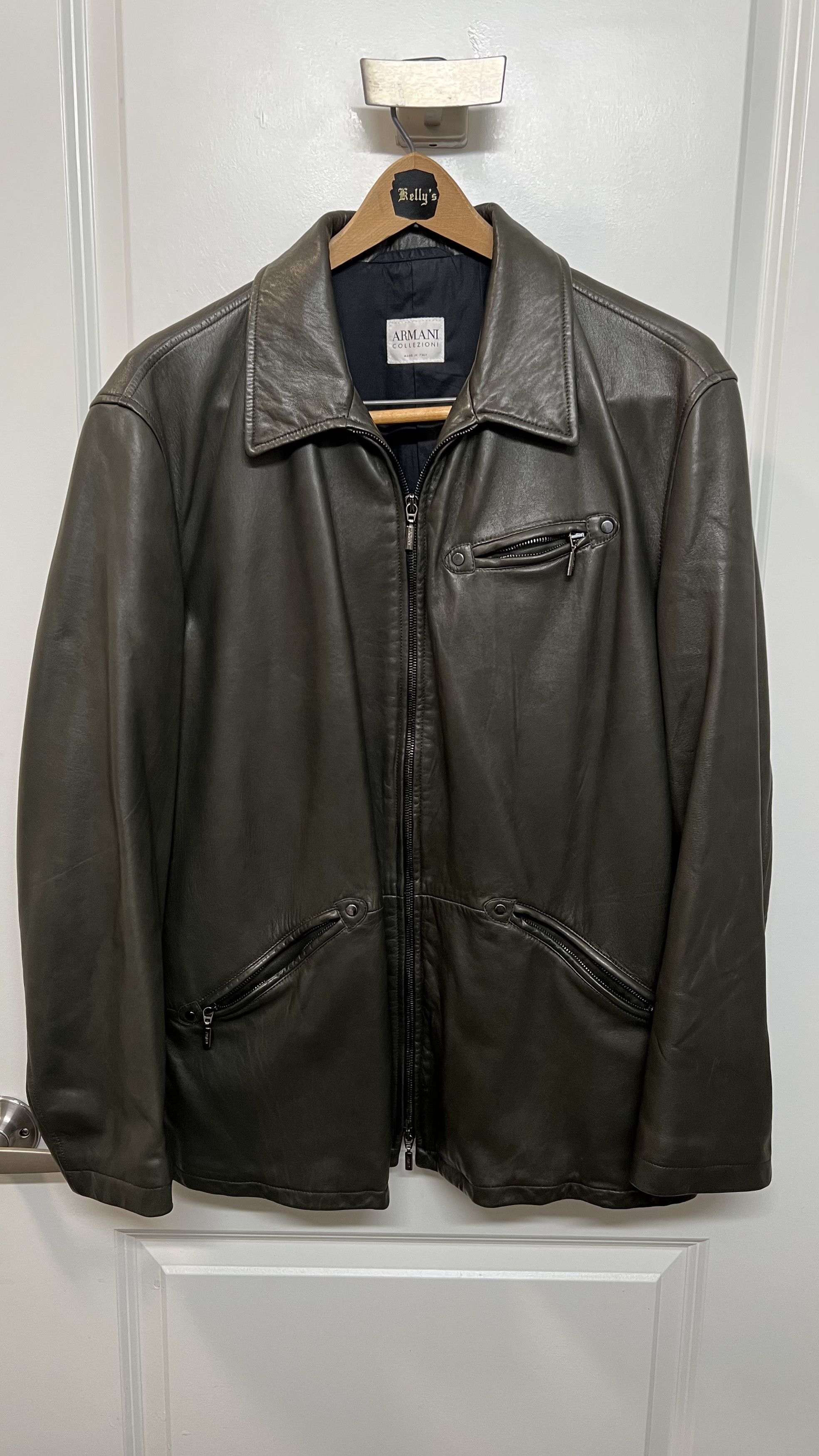 Giorgio Armani Giorgio Armani Collezioni Lambskin Double-Zip