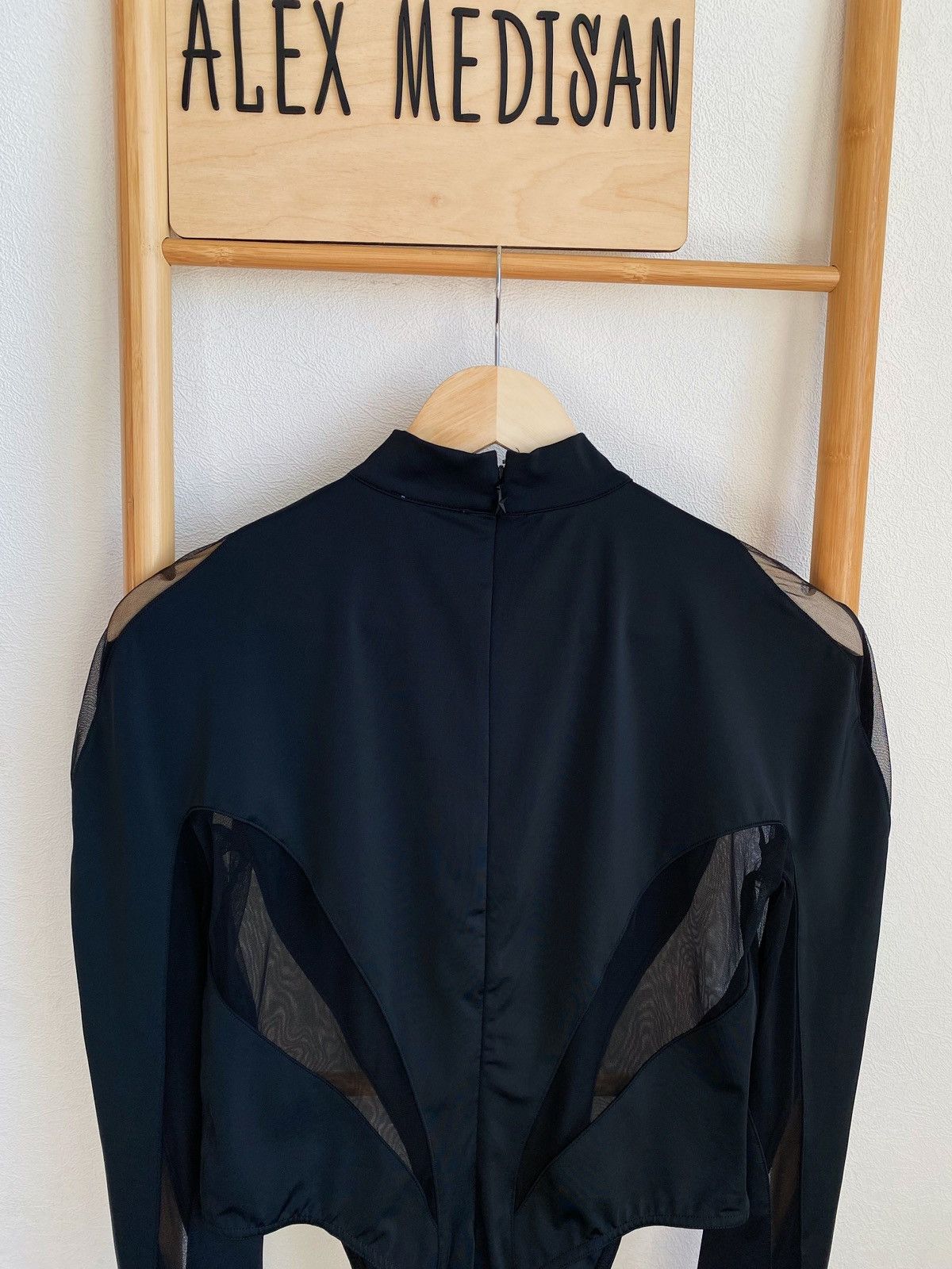 H&M × Mugler × Thierry Mugler Mugler x H&M Mesh Panelled Bodysuit Size L / US 10 / IT 46 - 15 Thumbnail