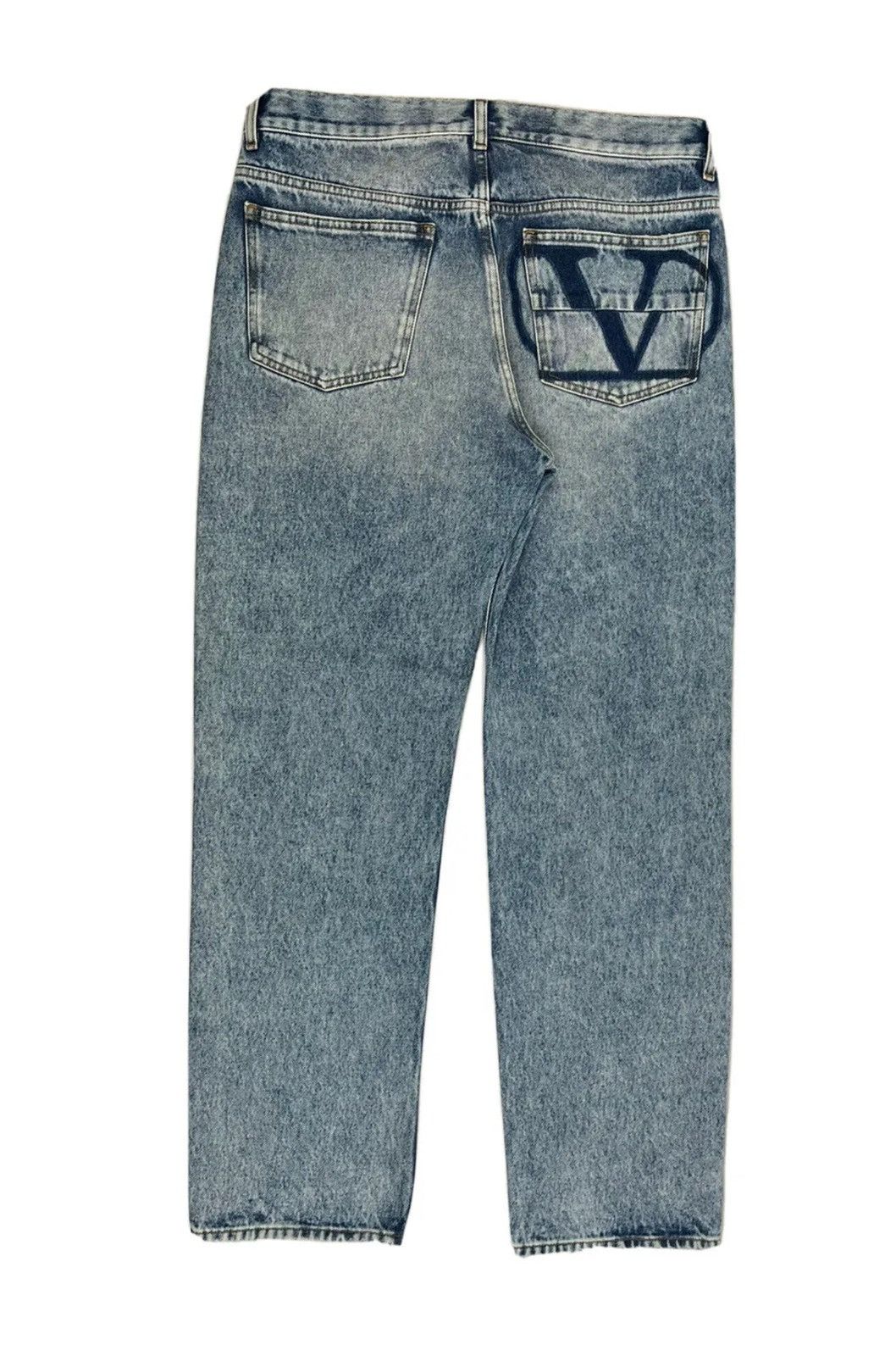 Valentino VALENTINO POCKET LOGO COTTON DENIM JEANS Size US 33 - 2 Thumbnail
