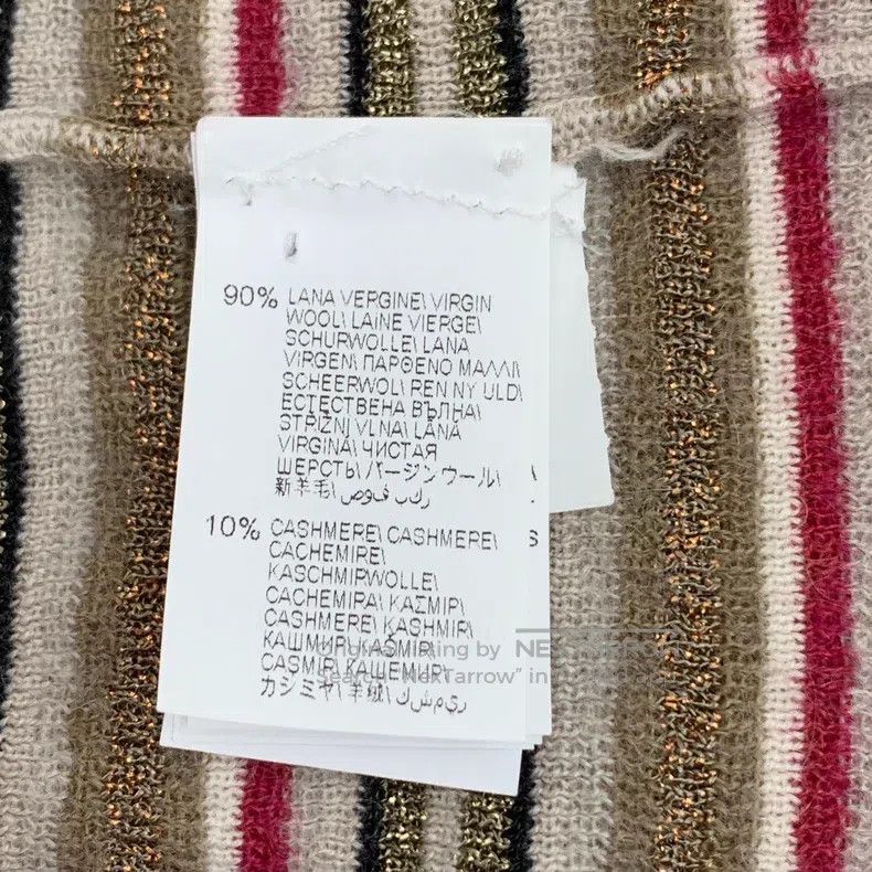 Brunello Cucinelli Brunello Cucinelli Multicolor Striped Wool V-Neck Single B Size L / US 10 / IT 46 - 6 Thumbnail