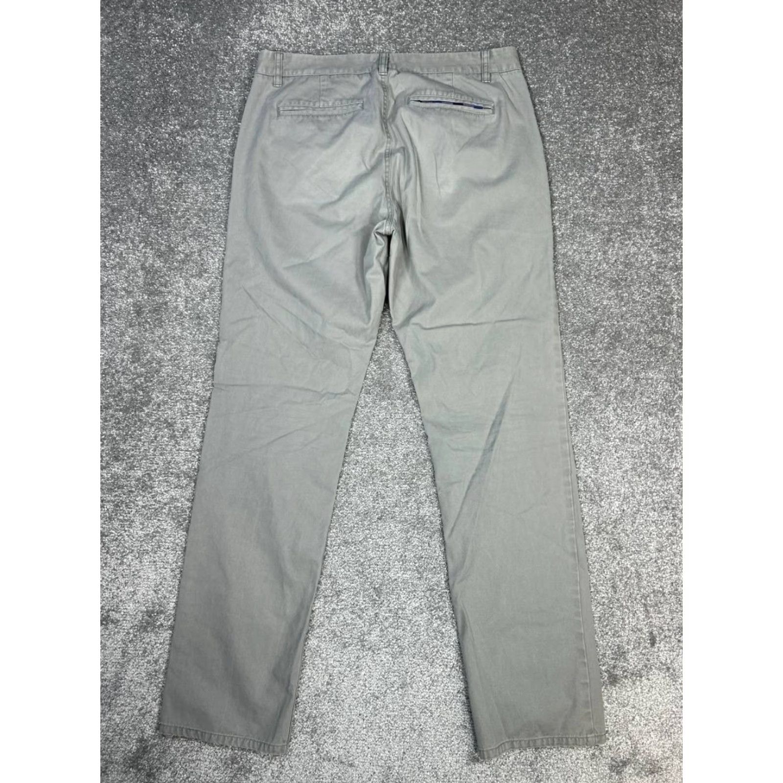 Bonobos Bonobos Slim Chino Pants Mens 32 Gray Cotton Low Rise Flat Front Straight Size US 32 / EU 48 - 2 Thumbnail