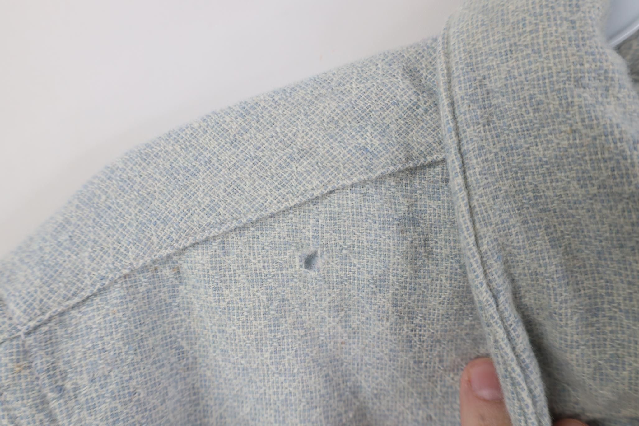 Vintage Vintage 50s 60s Pearl Button Wool Knit Button Shirt Blue USA Size US S / EU 44-46 / 1 - 13 Thumbnail
