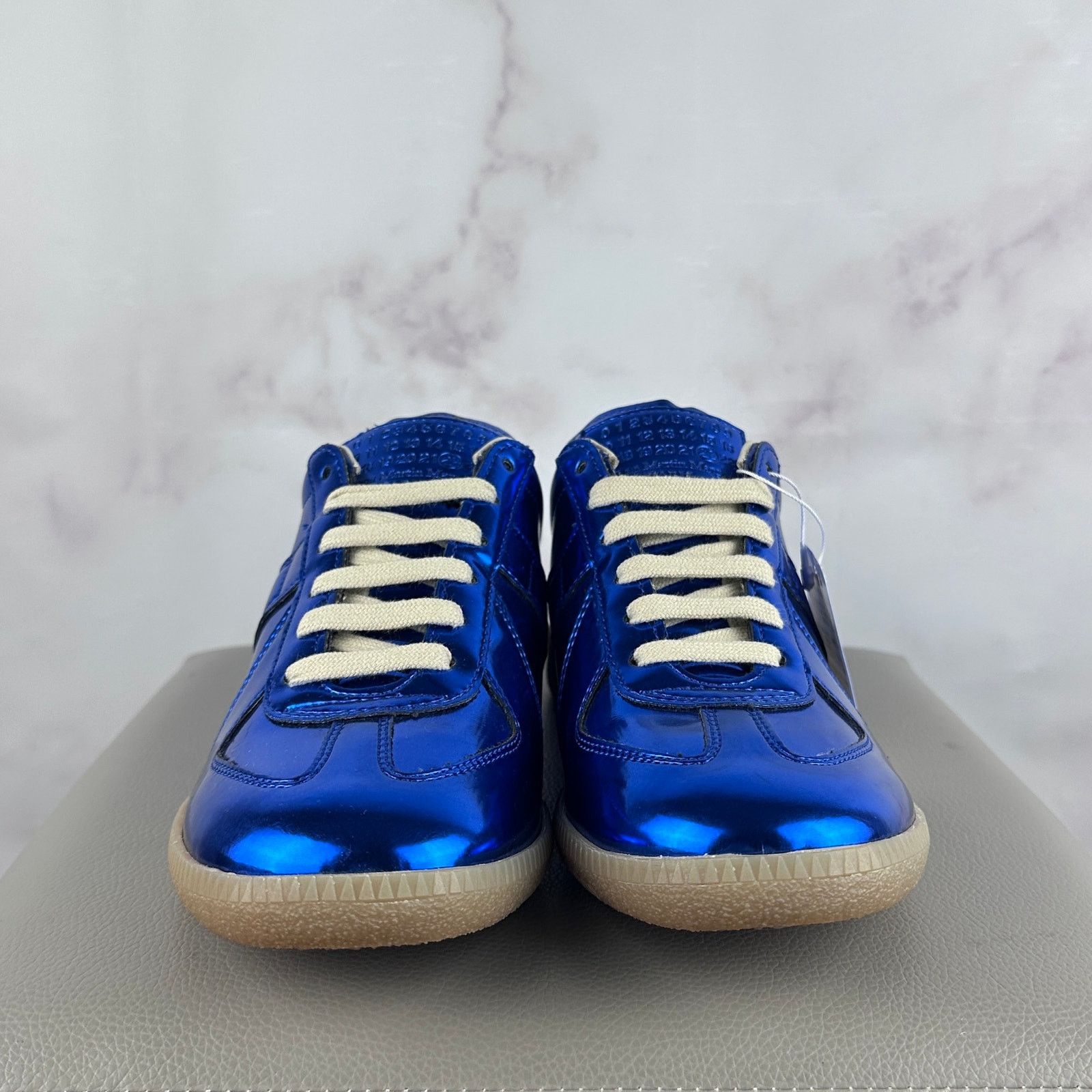 Maison Margiela Replica GAT Trainer Metallic Blue Size US 5 / IT 35 - 11 Thumbnail