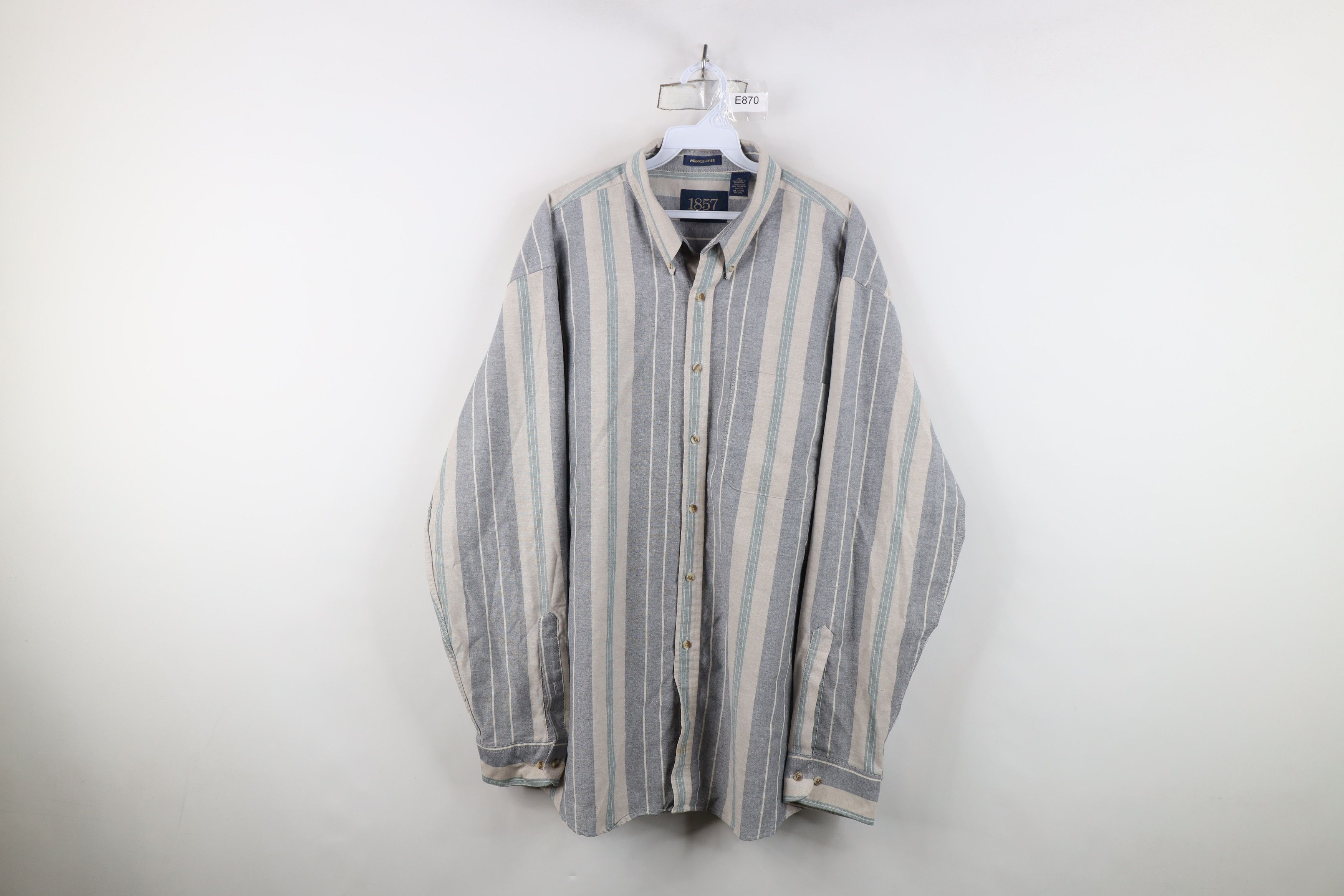 Vintage Vintage 90s Streetwear Block Collared Button Down Shirt Size US XXL / EU 58 / 5 - 1 Thumbnail
