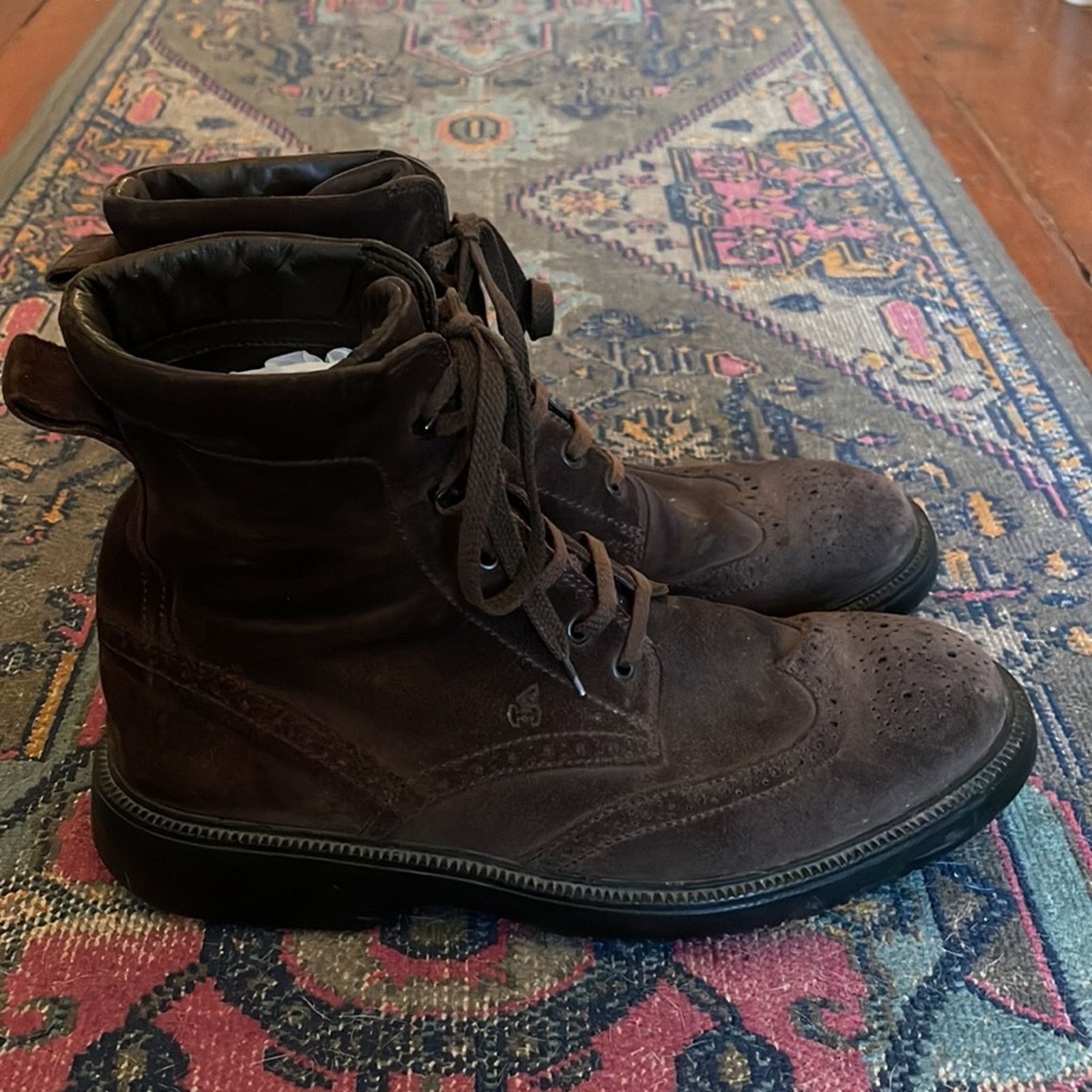 Hogan Hogan suede lace up wingtip boots sz 9.5 Size US 9.5 / EU 42-43 - 3 Thumbnail