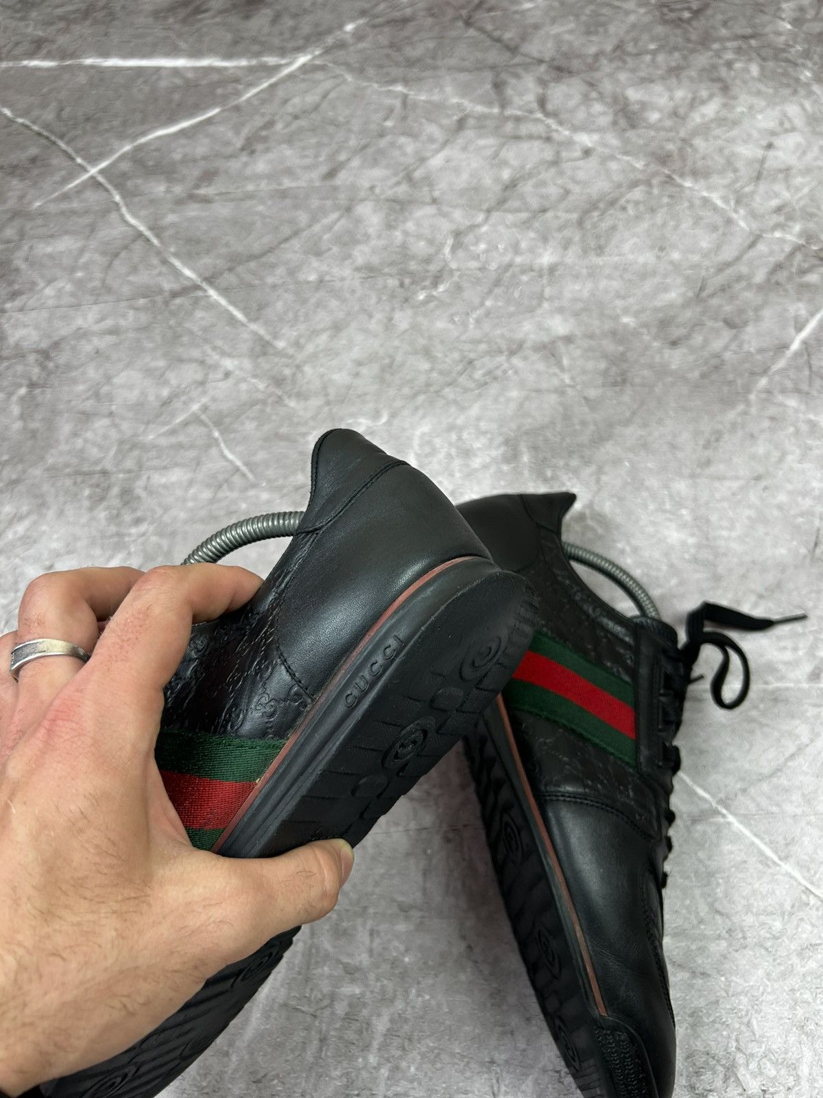 Gucci Gucci monogram leather sneakers Size US 8 / EU 41 - 8 Thumbnail