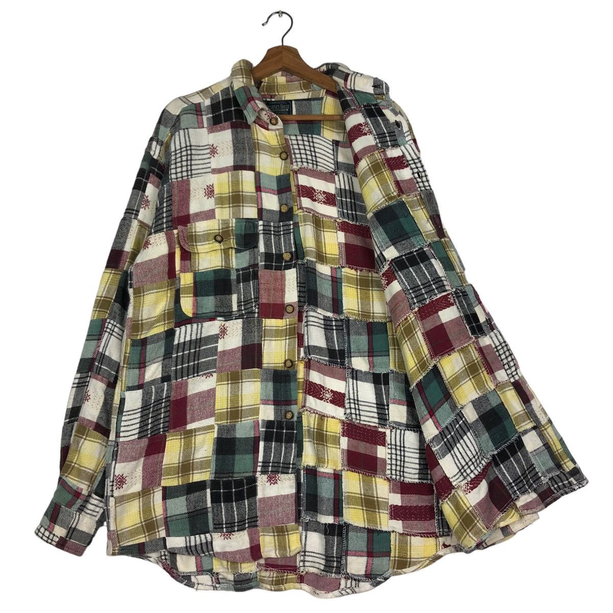 Flannel 🔥Vtg Flannel Jacket Patchwork Design Kearney House Japan Size US L / EU 52-54 / 3 - 11 Thumbnail